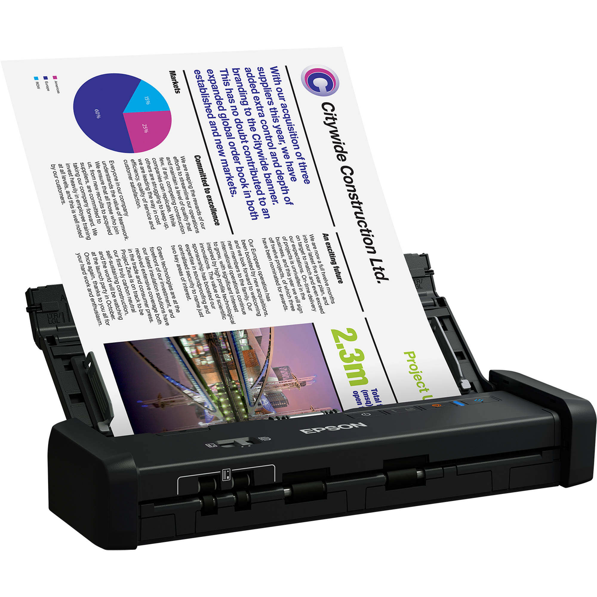 Epson Workforce Es 200 Portable Duplex Document Scanner