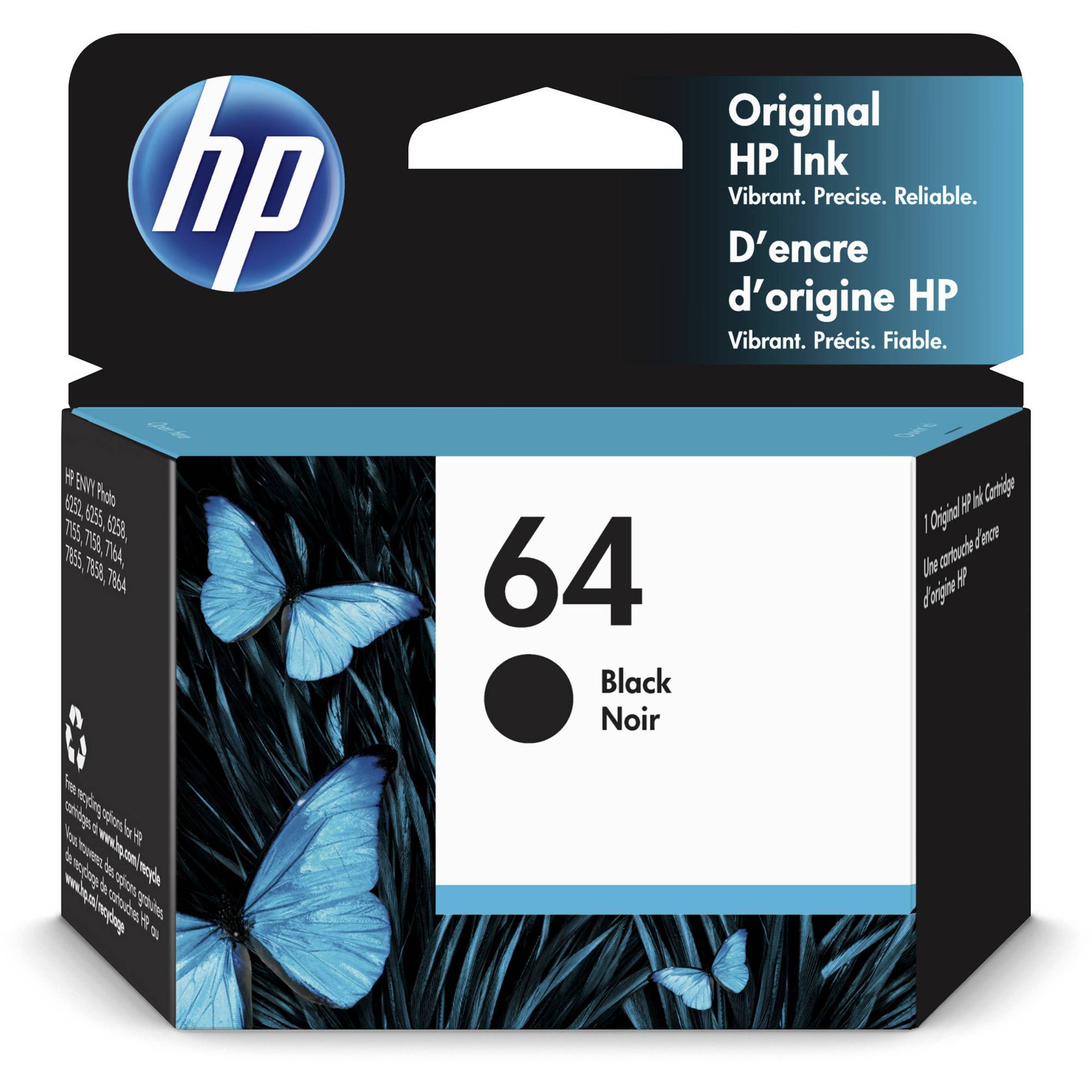 Hp 64 Black Ink Cartridge 4ml N9j90an 140 B H Photo Video