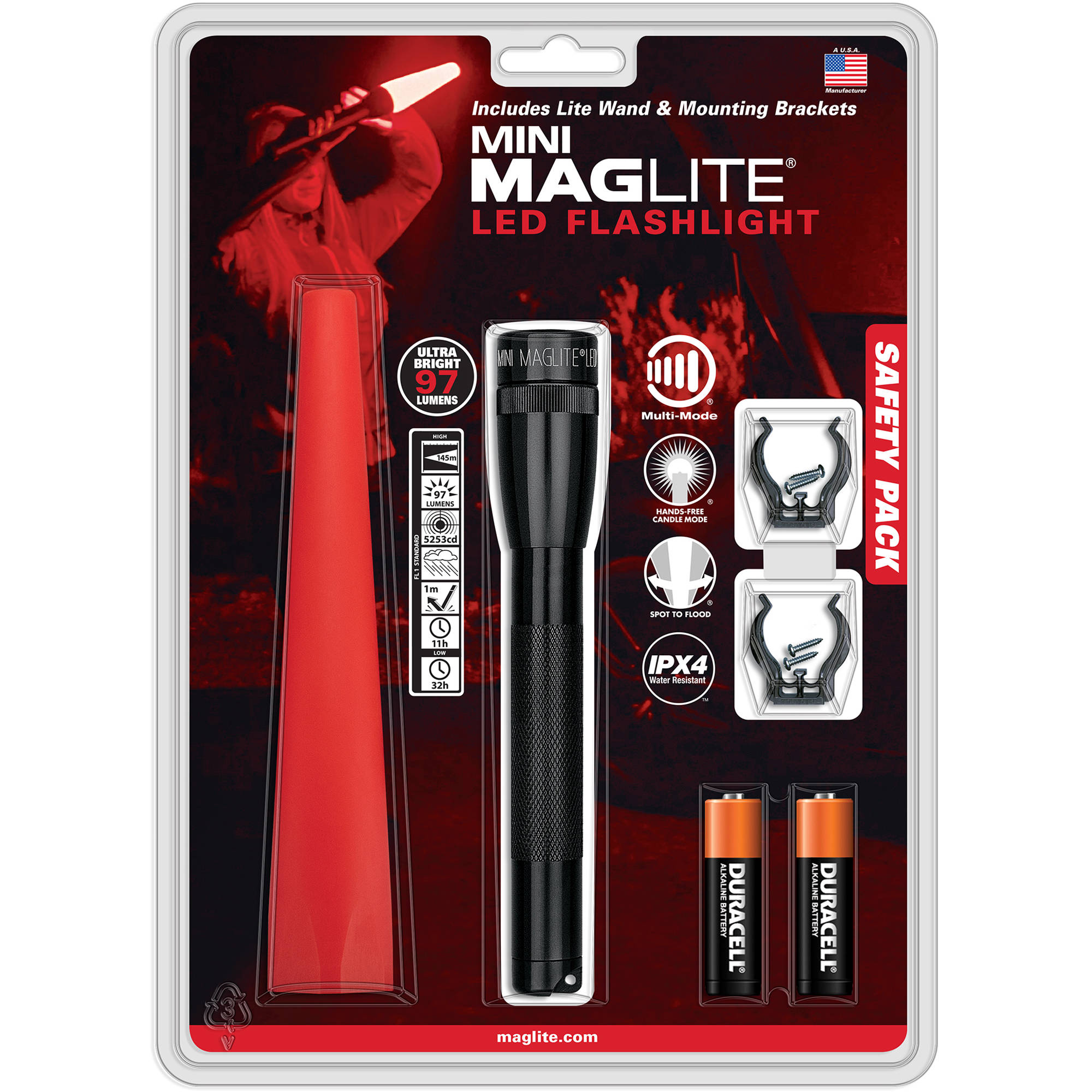 Maglite Mini Maglite Safety Pack With Led Flashlight Ip21g B H