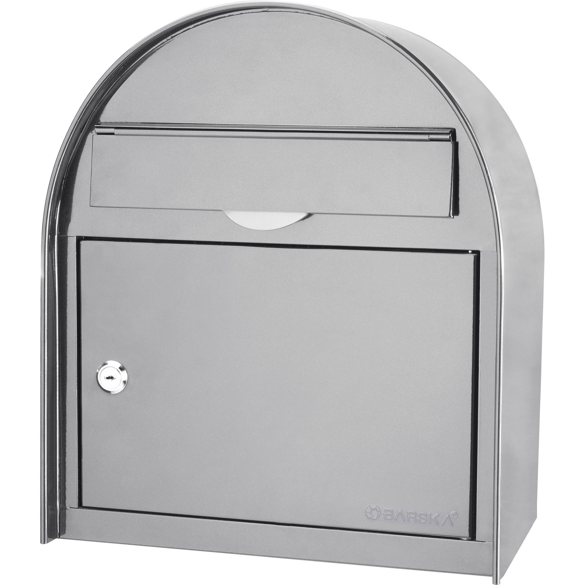 Barska Locking Wall Mount Mailbox Large White Cb13254 B H