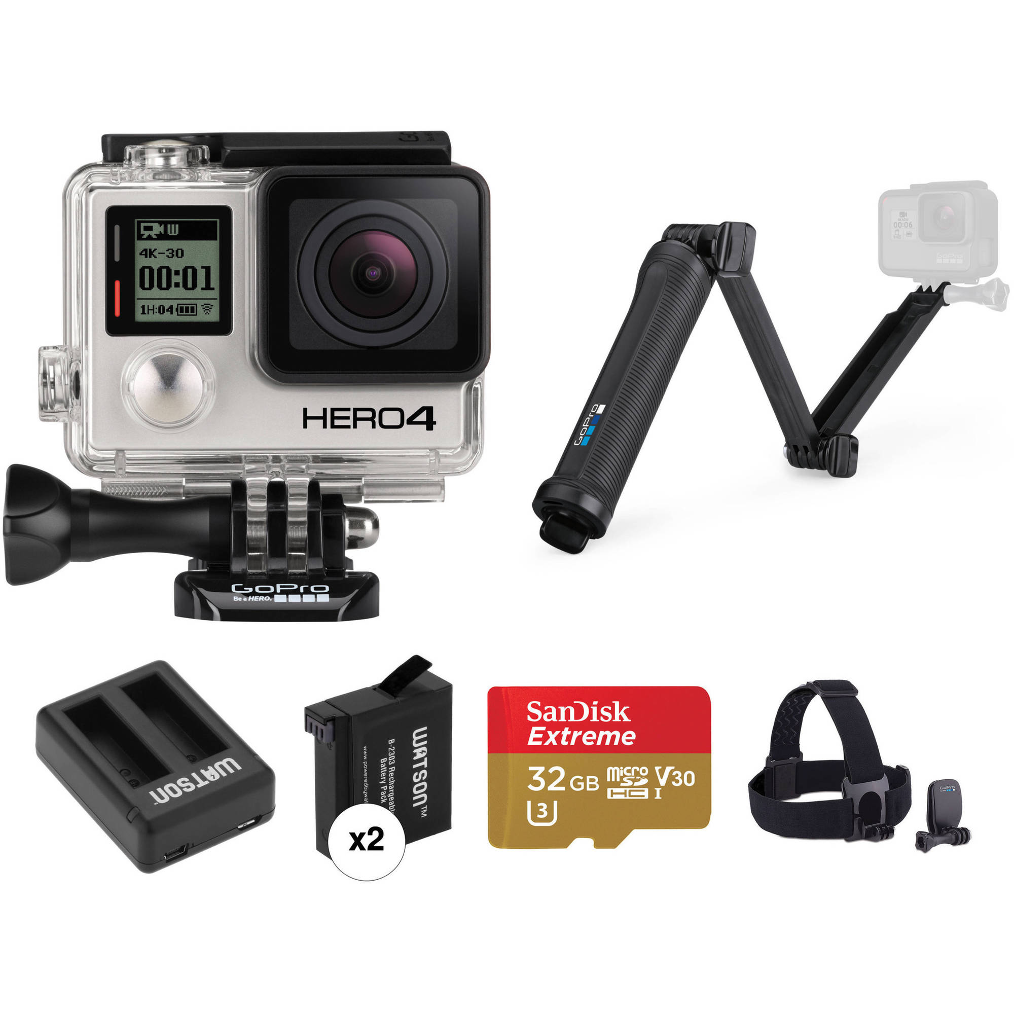 Gopro Gopro Hero4 Black Dual Battery Charger And Mount Kit