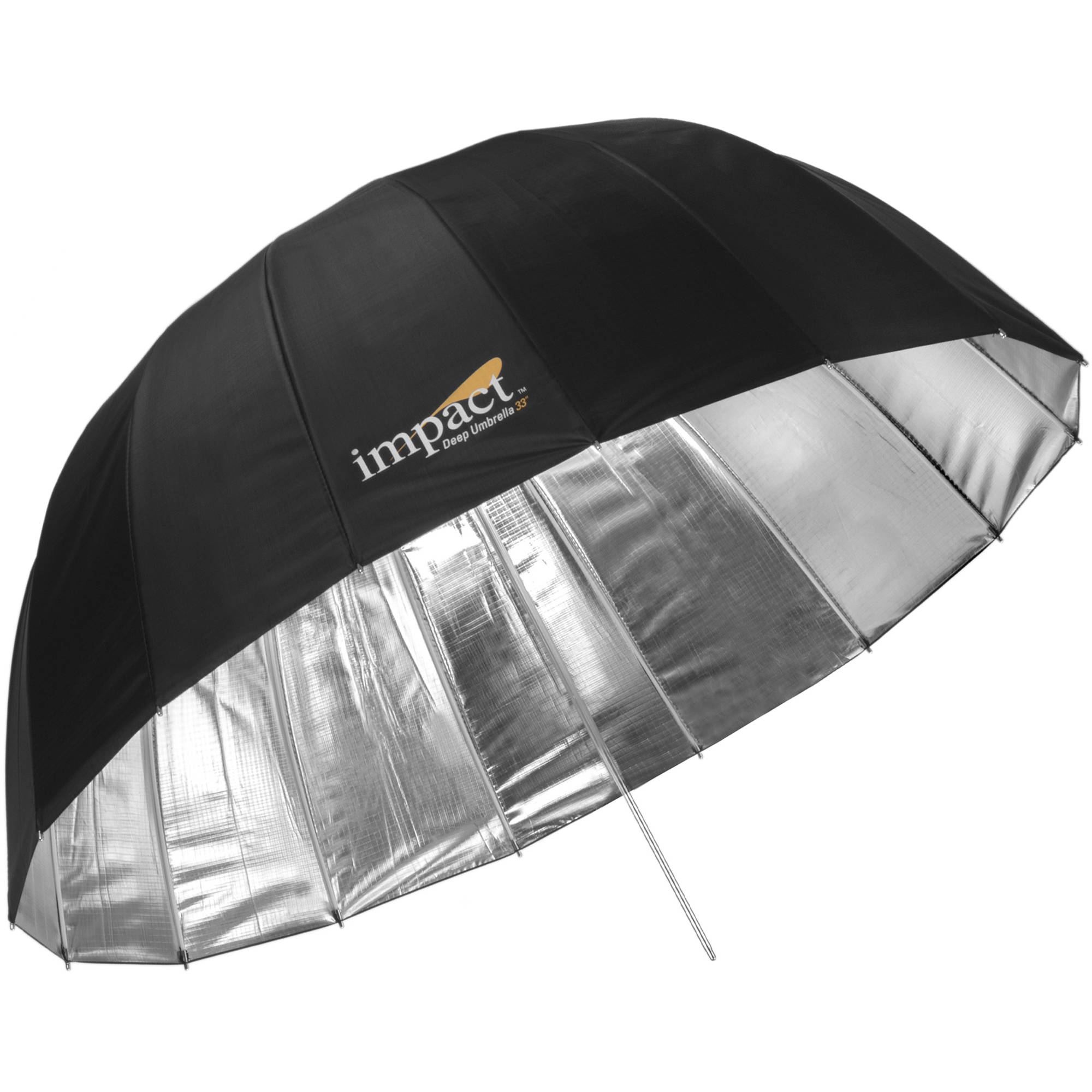 large silver umbrella