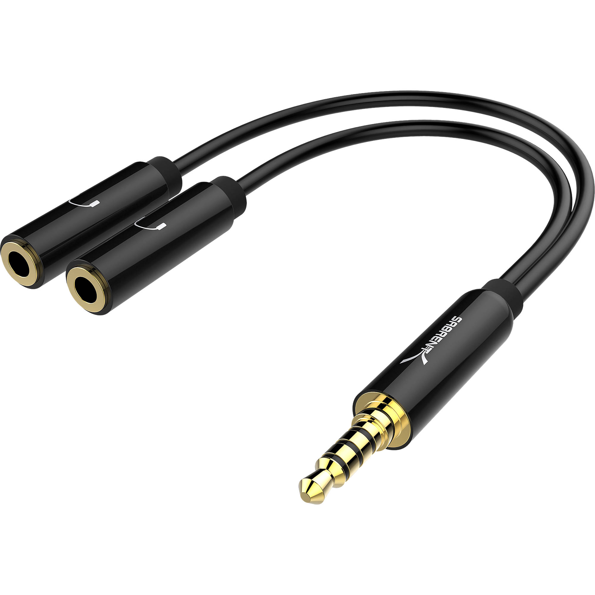 3.5mm Stereo Headphone Audio Male To 2 Female Y Splitter Cable Plug Jack Adapter