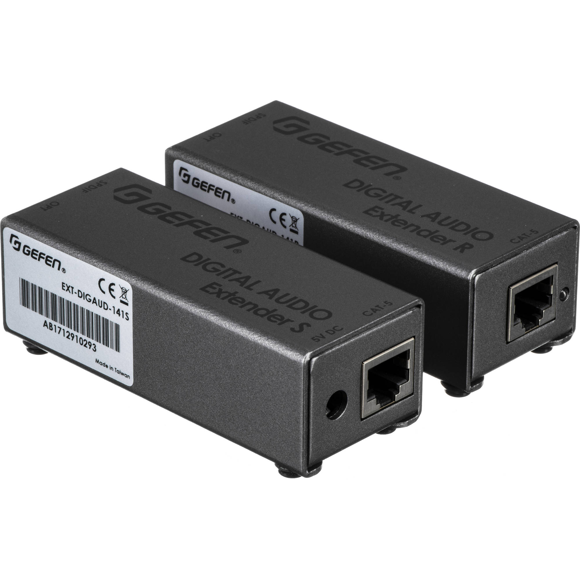 Digital Optical Coaxial S/PDIF Audio Over Cable Extender Fiber