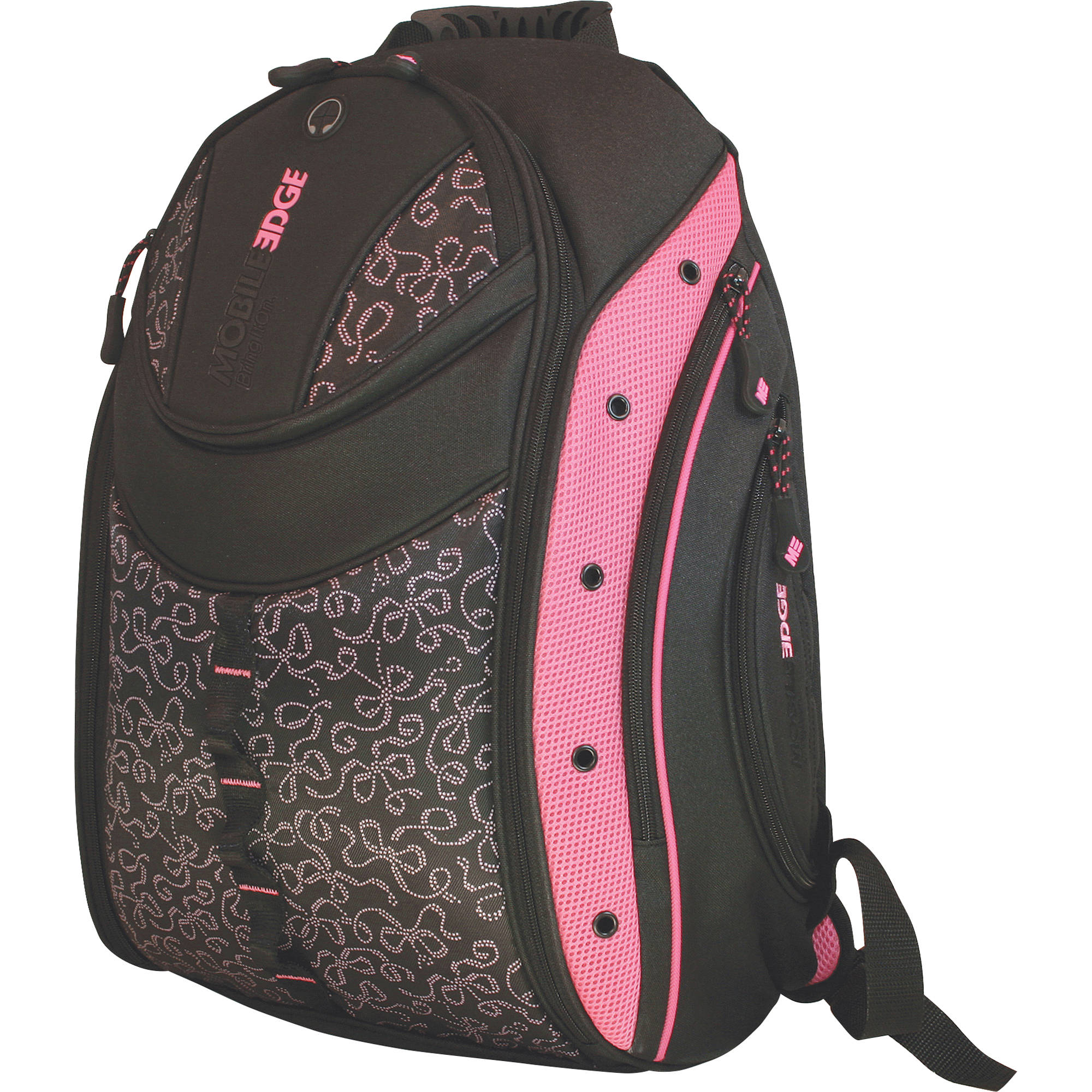 gray pink backpack