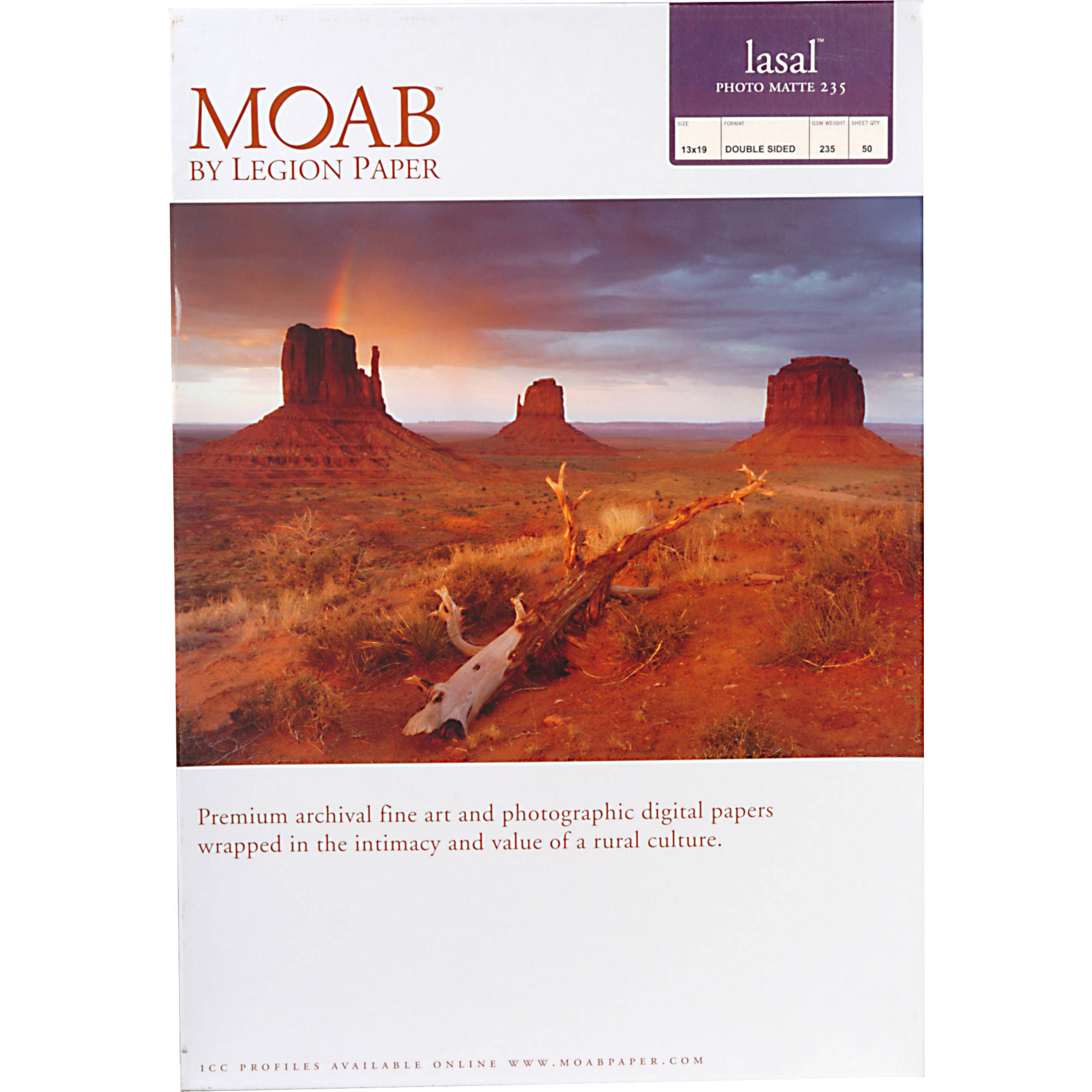 Double Sided 50 Sheets 235gsm 4x6 Moab Lasal Photo Matte Bright White Archival Inkjet Paper