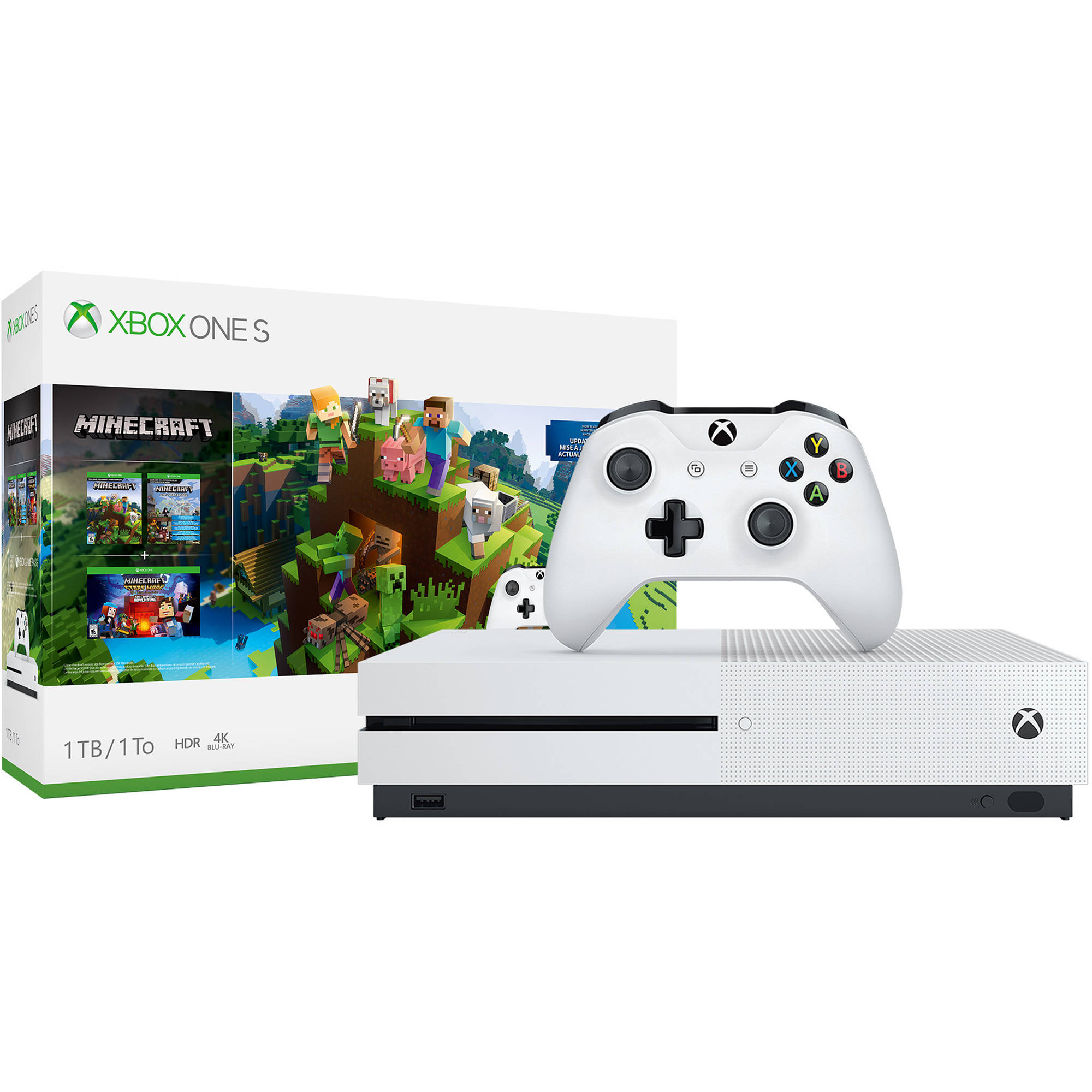 xbox one s with minecraft