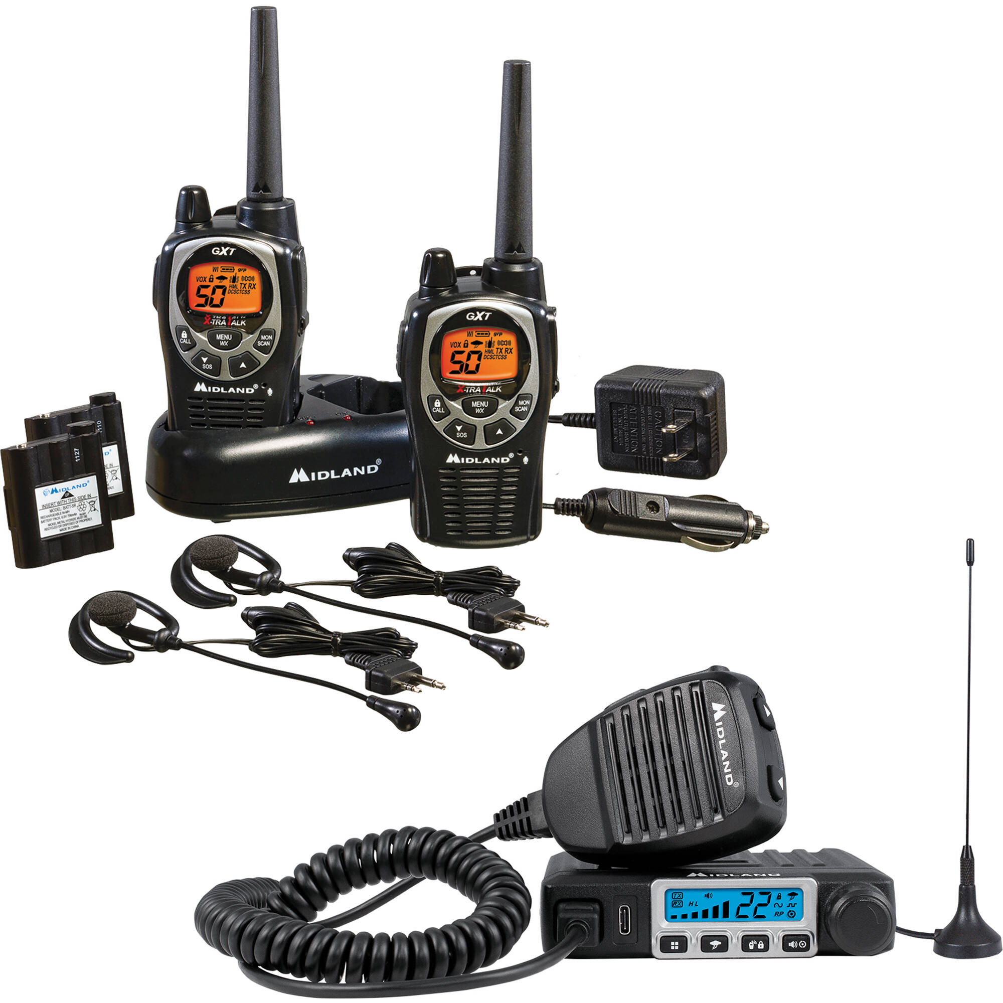 Midland Micromobile Gxt Bundle With Mxt115 Gmrs Radio Ormxt115vp