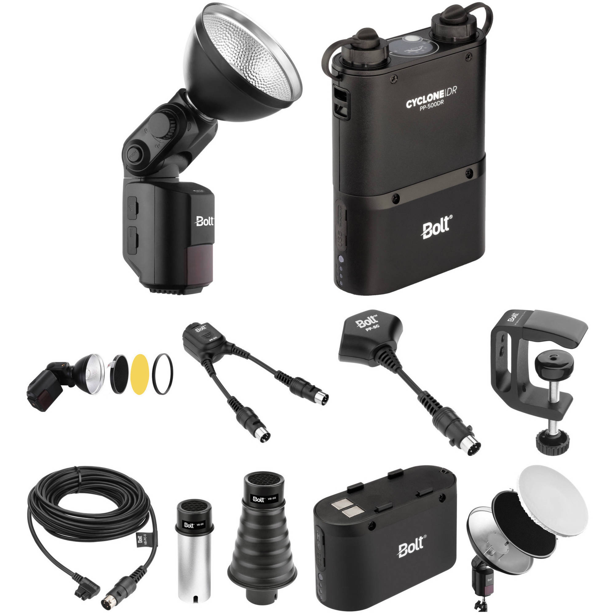 6 Pack Bolt Beauty Dish and Grid Kit for VB-Series Bare-Bulb Flashes