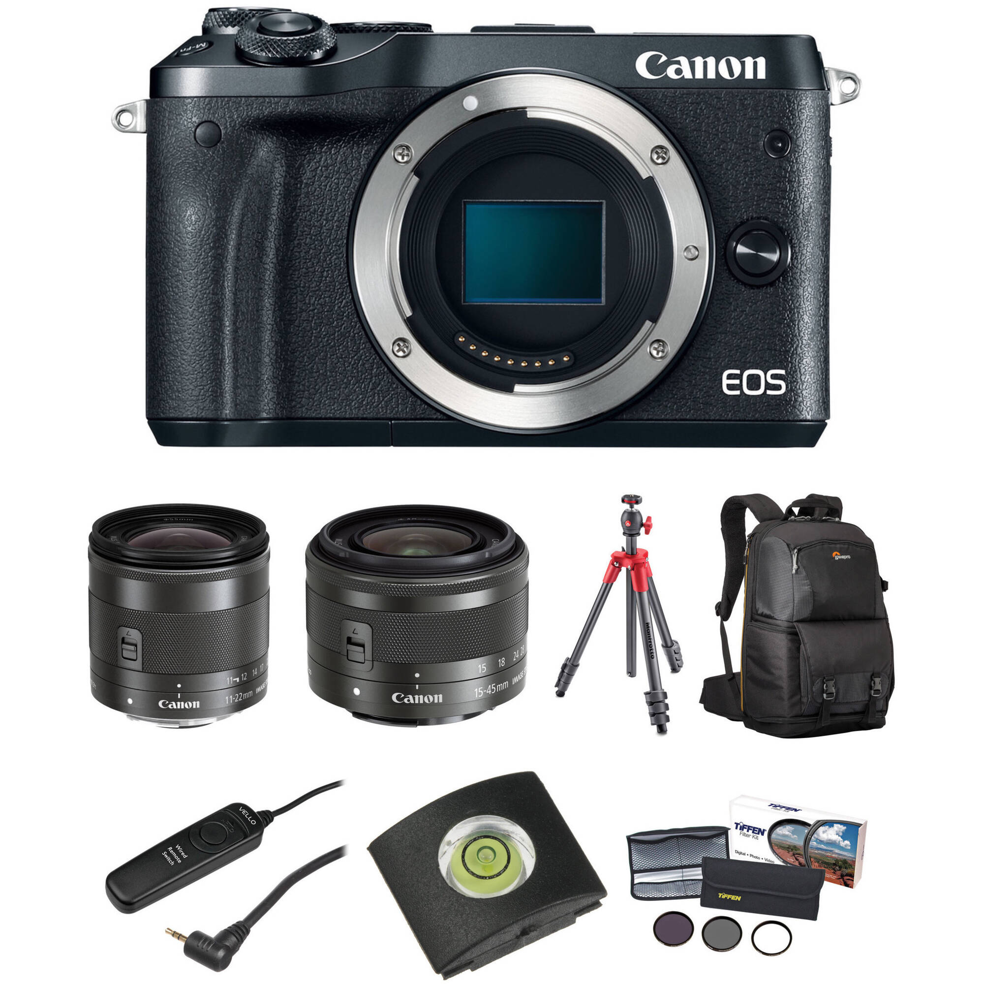 Canon Eos M6 Mirrorless Digital Camera With 11 22mm And 15 45mm