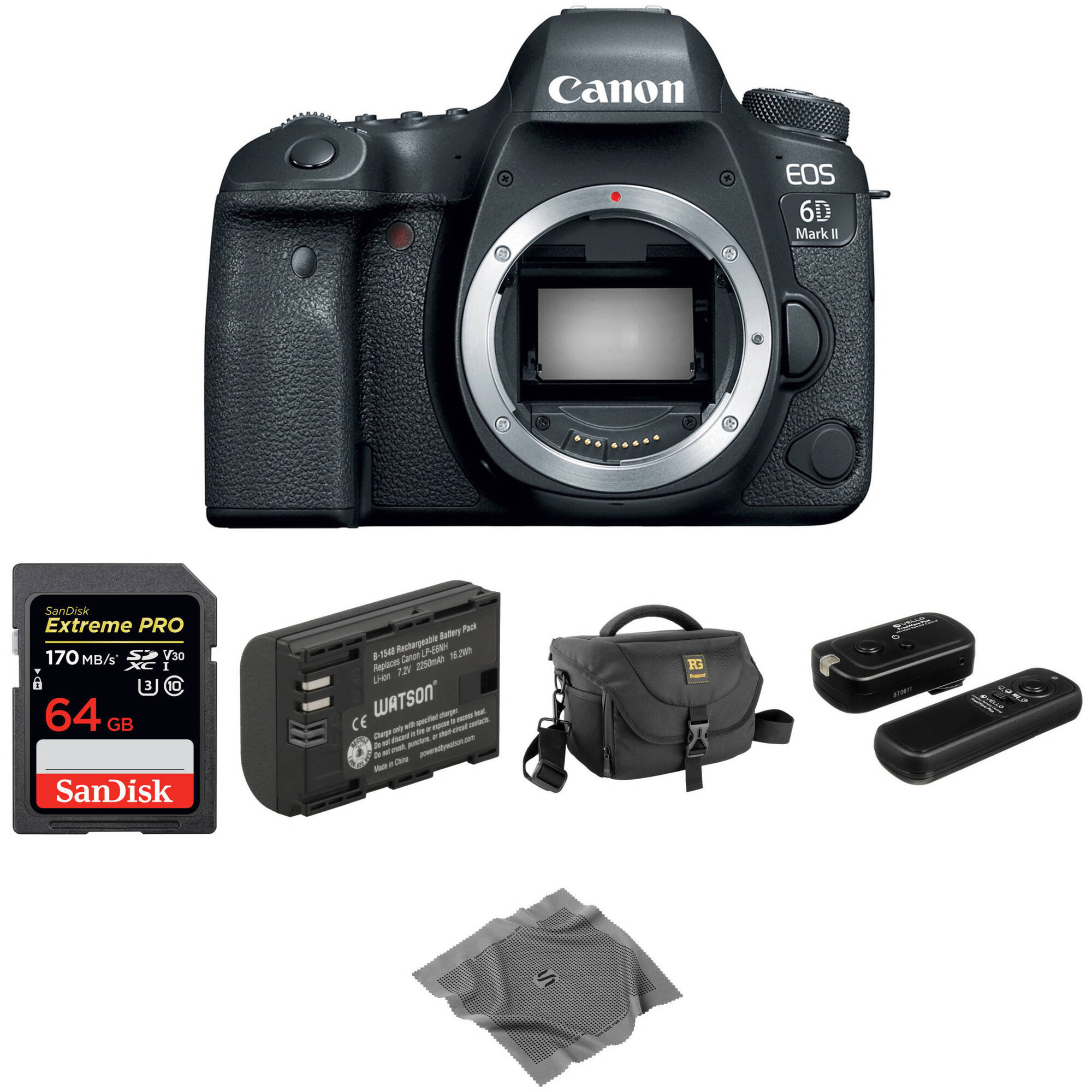 Canon Eos 6d Mark Ii Dslr Camera Body Basic Kit B H Photo Video