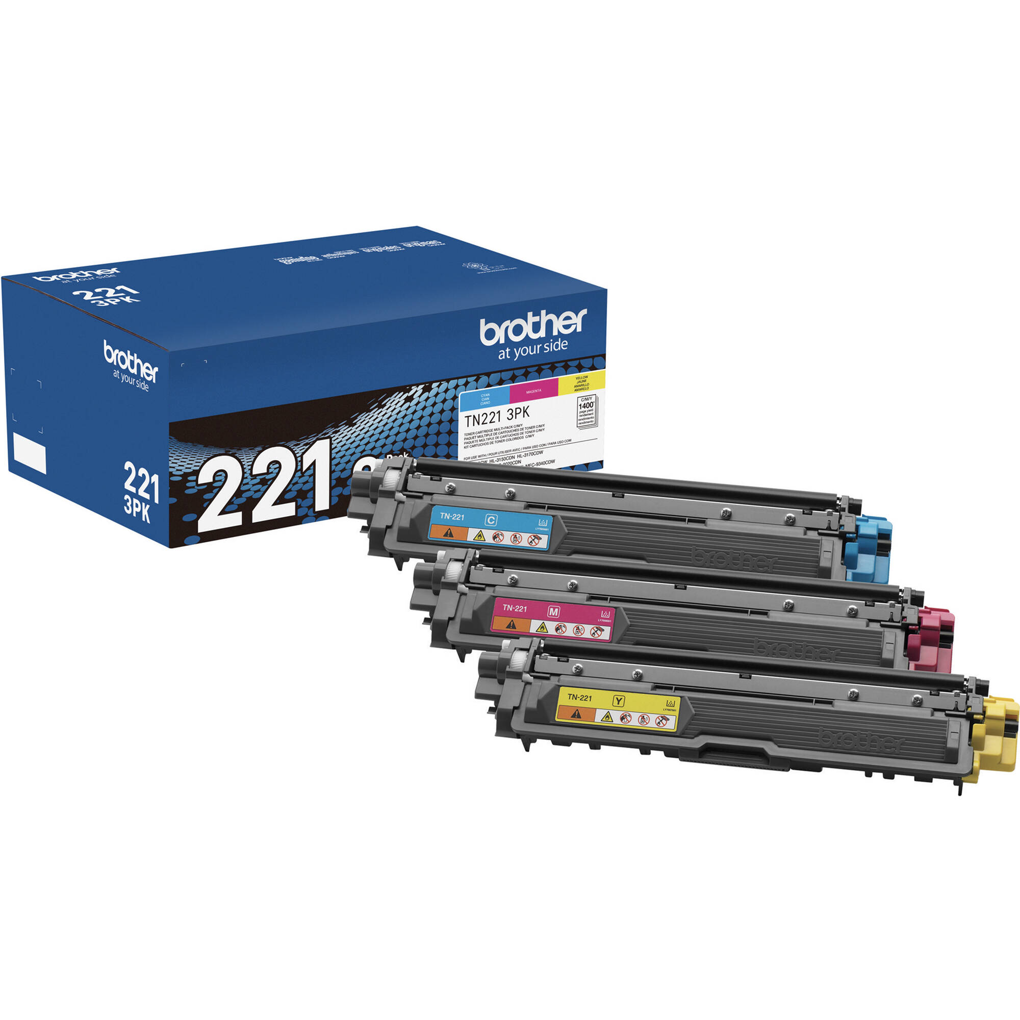 Photo 1 of Brother Genuine TN2213PK Standard-yield Color Printer Toner Cartridges