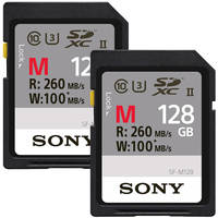 2-Pack Sony M Series 128GB SDXC Card