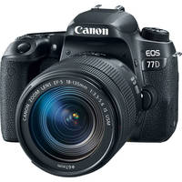 Canon EOS 77D 24.2MP FHD DSLR Camera w/18-135mm Lens