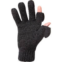 Freehands Ragg-Wool Men's Gloves (Small to Medium, Charcoal)