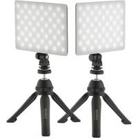 2 x Genaray Dimmable LED On-Camera Light + Tabletop Tripod