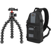 Joby GorillaPod 3K PRO with Lowepro SlingShot 102 AW Camera Bag Kit