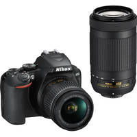 Deals List: Nikon D3500 24.2MP DSLR Camera w/18-55mm and 70-300mm Lens Bundle
