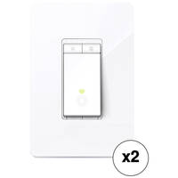 2-Pack TP-Link Kasa HS220 Smart Wi-Fi Light Switch with Dimmer