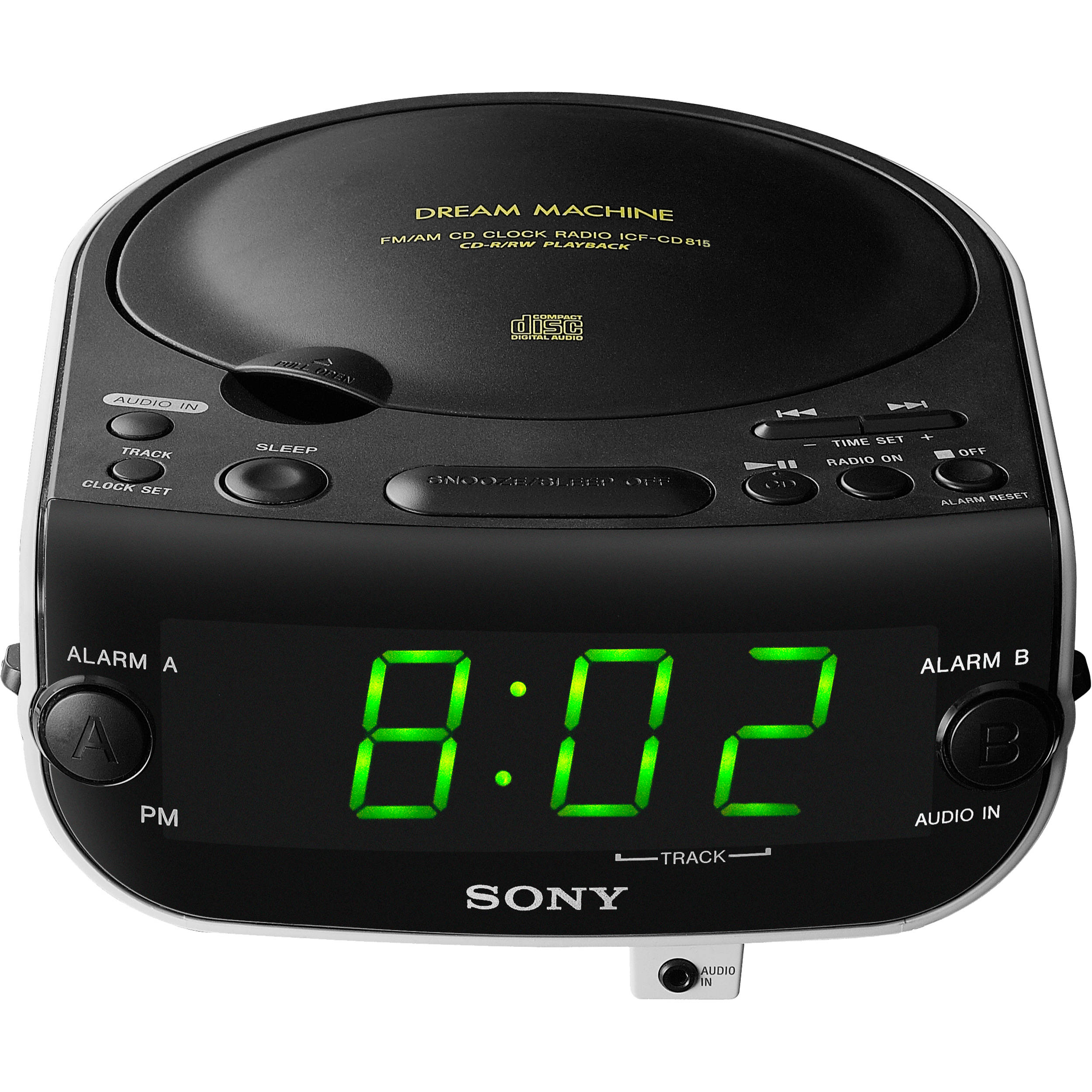 Sony Icf Cd815 Am Fm Mp3 Cd Clock Radio Icfcd815 B H Photo Video