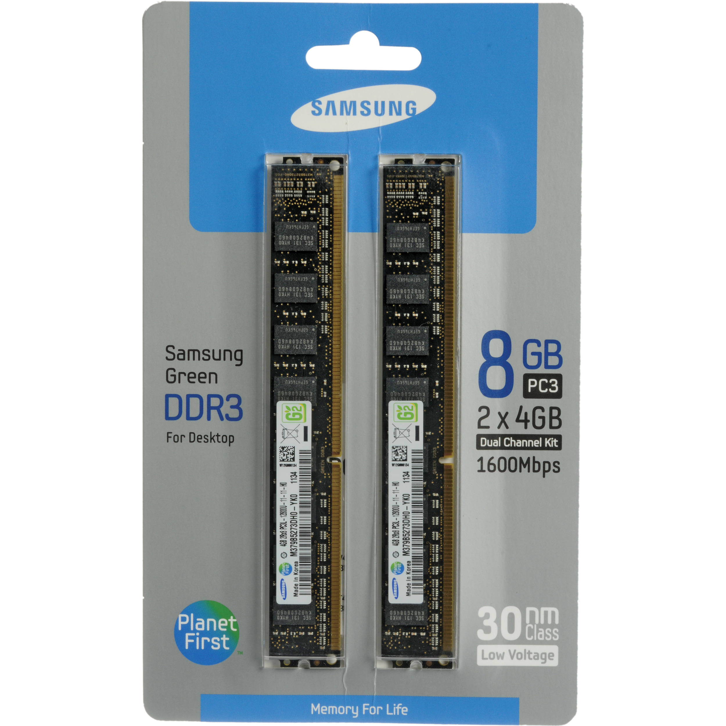 Samsung 2x 4 Gb Ddr3 Desktop Sdram Mv 3v4g3d Us B H Photo Video