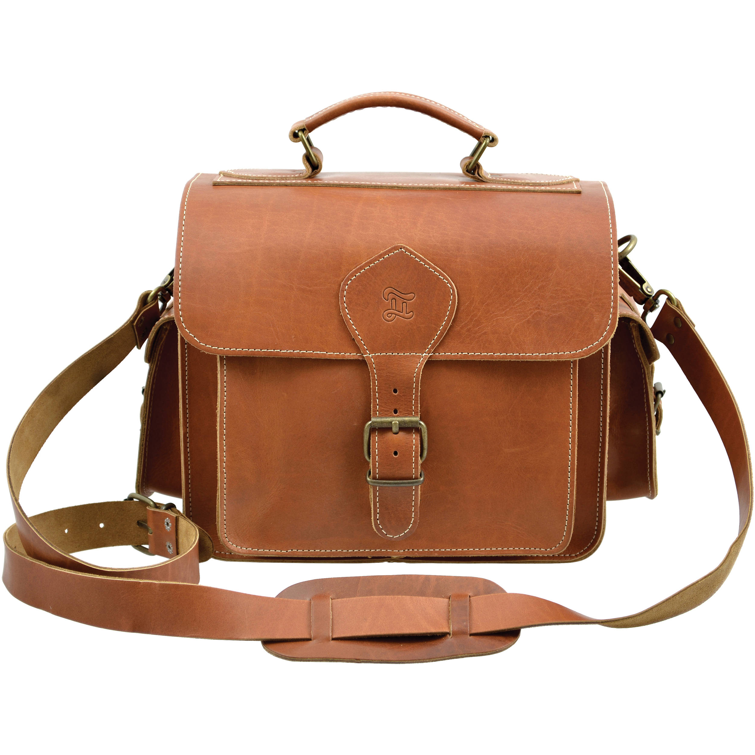 vintage leather camera bag