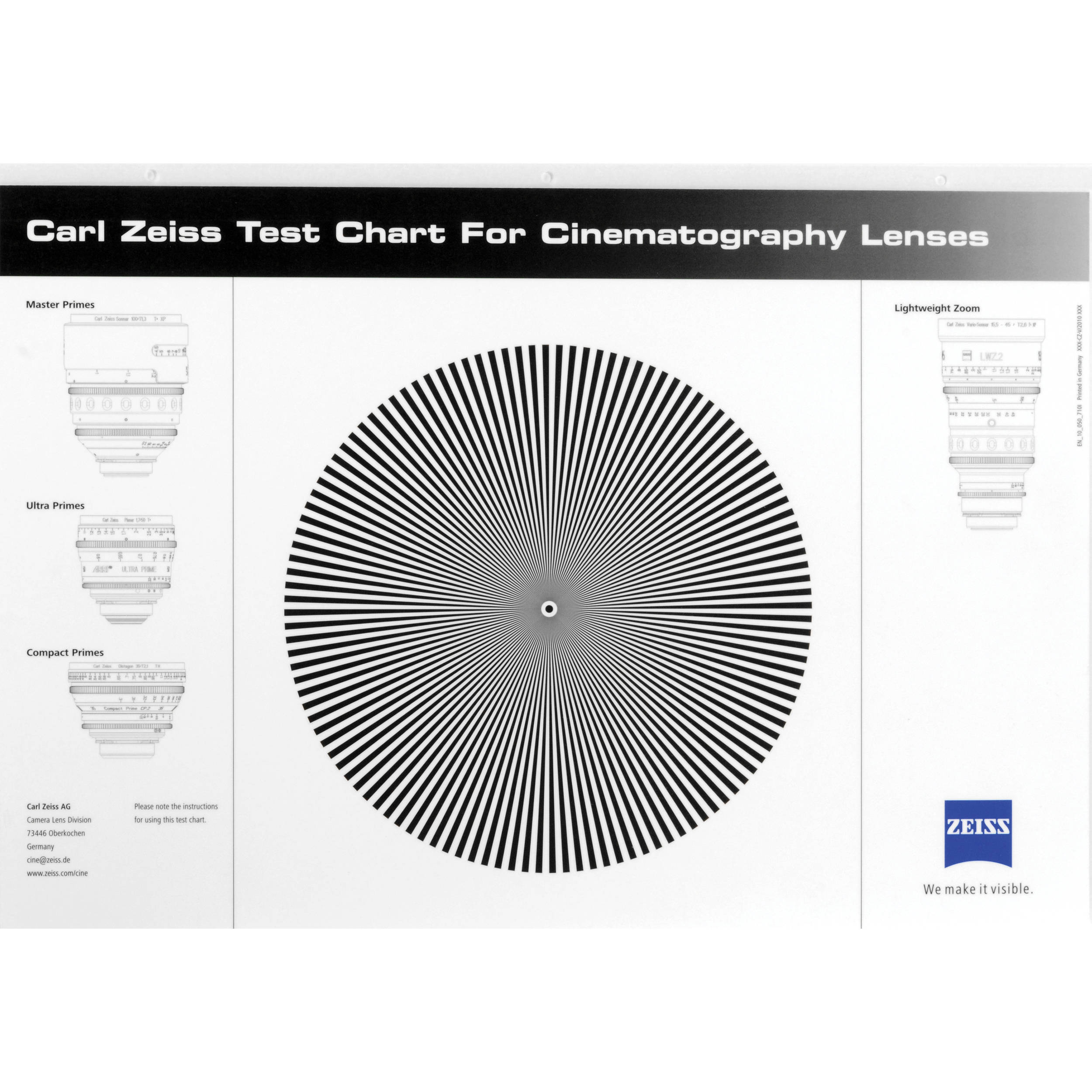 Lens Focus Test Chart