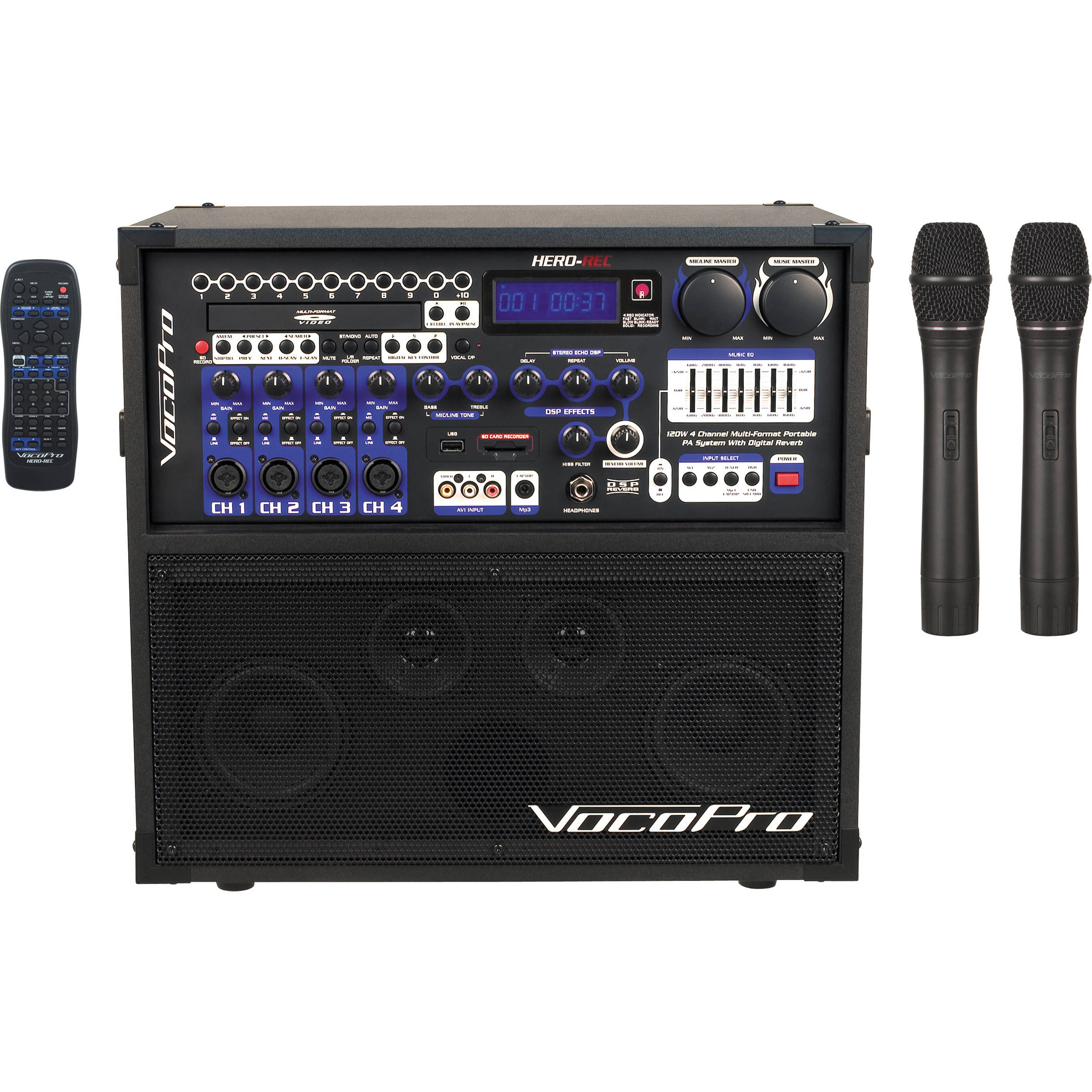 portable pa system with 2 wireless microphones