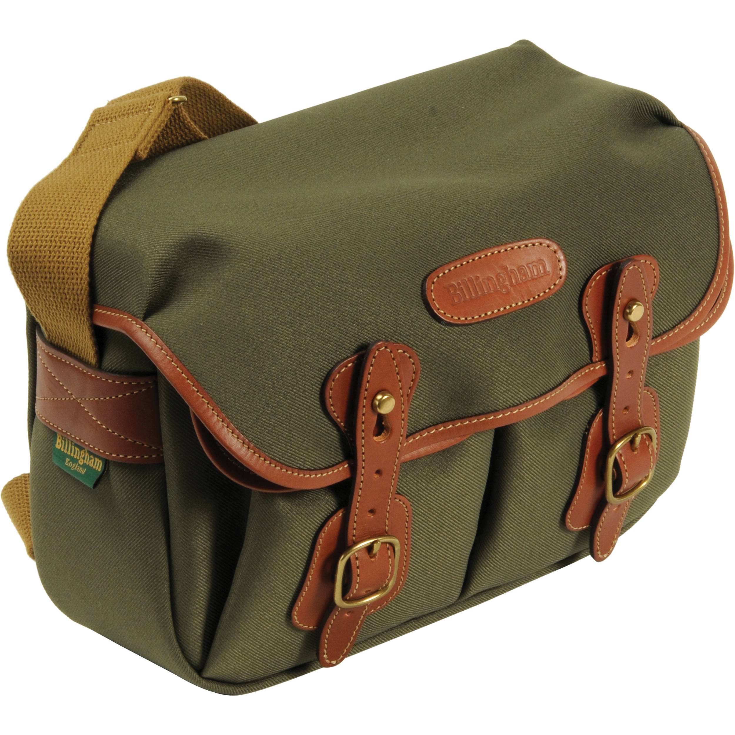 Billingham Hadley Shoulder Bag Small Sage With Tan Leather Trim
