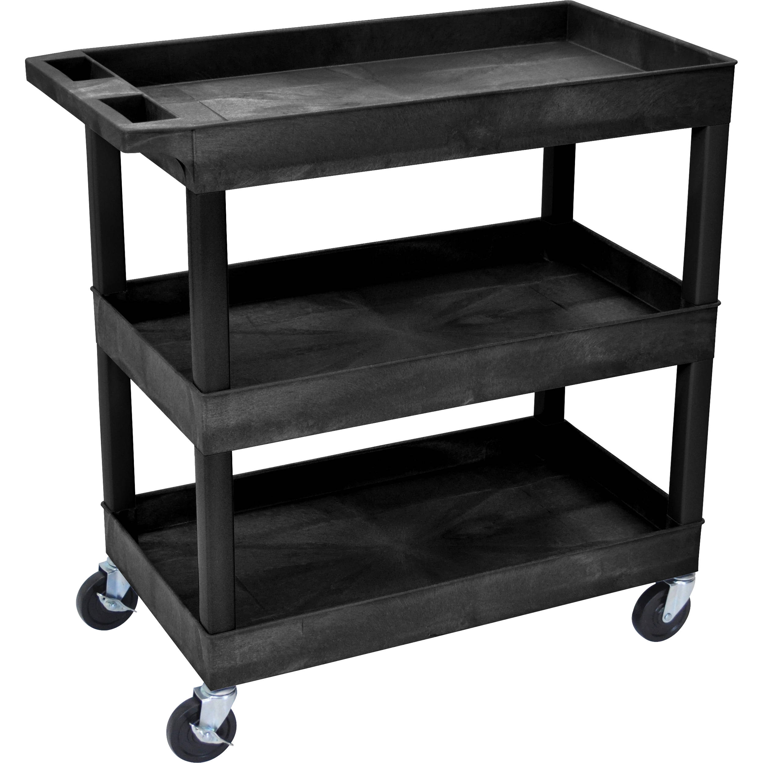 Harbor Freight Utility Cart >> Luxor 32 X 18 Three Shelf Utility Cart Black Harbor Freight Utility Cart >> Luxor 32 X 18 Three Shelf Utility Cart Black