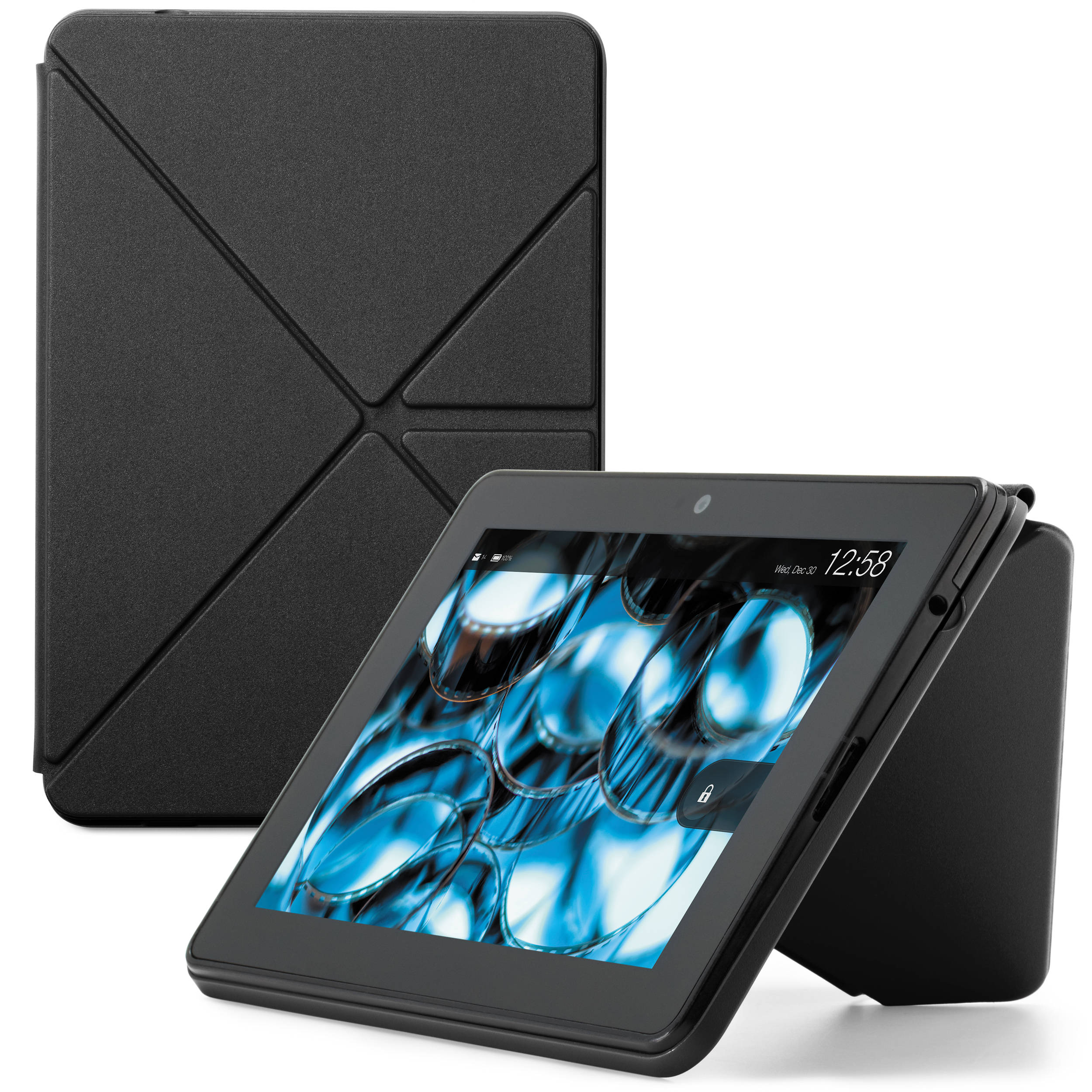 Kindle Fire Hdx 89 Standing Polyurethane Origami Case Mineral Black