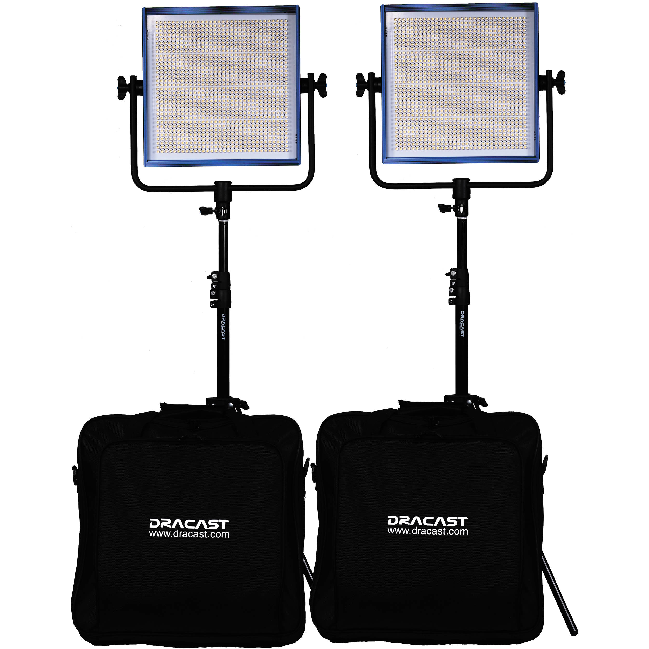 Dracast DRPL-LED1000-BV//G LED1000 PLUS Series Bi-Color Adjustable Blue V-Mount Gold Mount Battery Plate