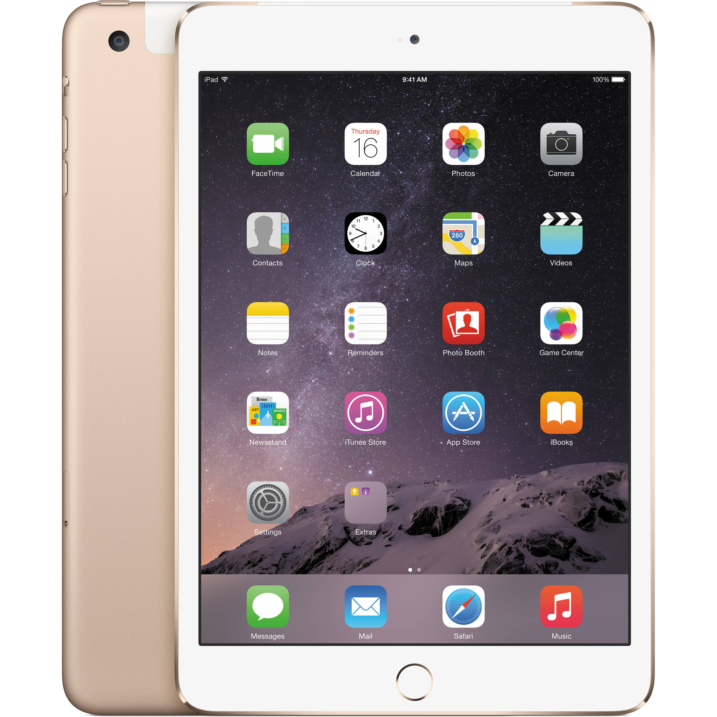 Apple 64gb Ipad Mini 3 Wi Fi 4g Lte Gold Mh392ll A B H