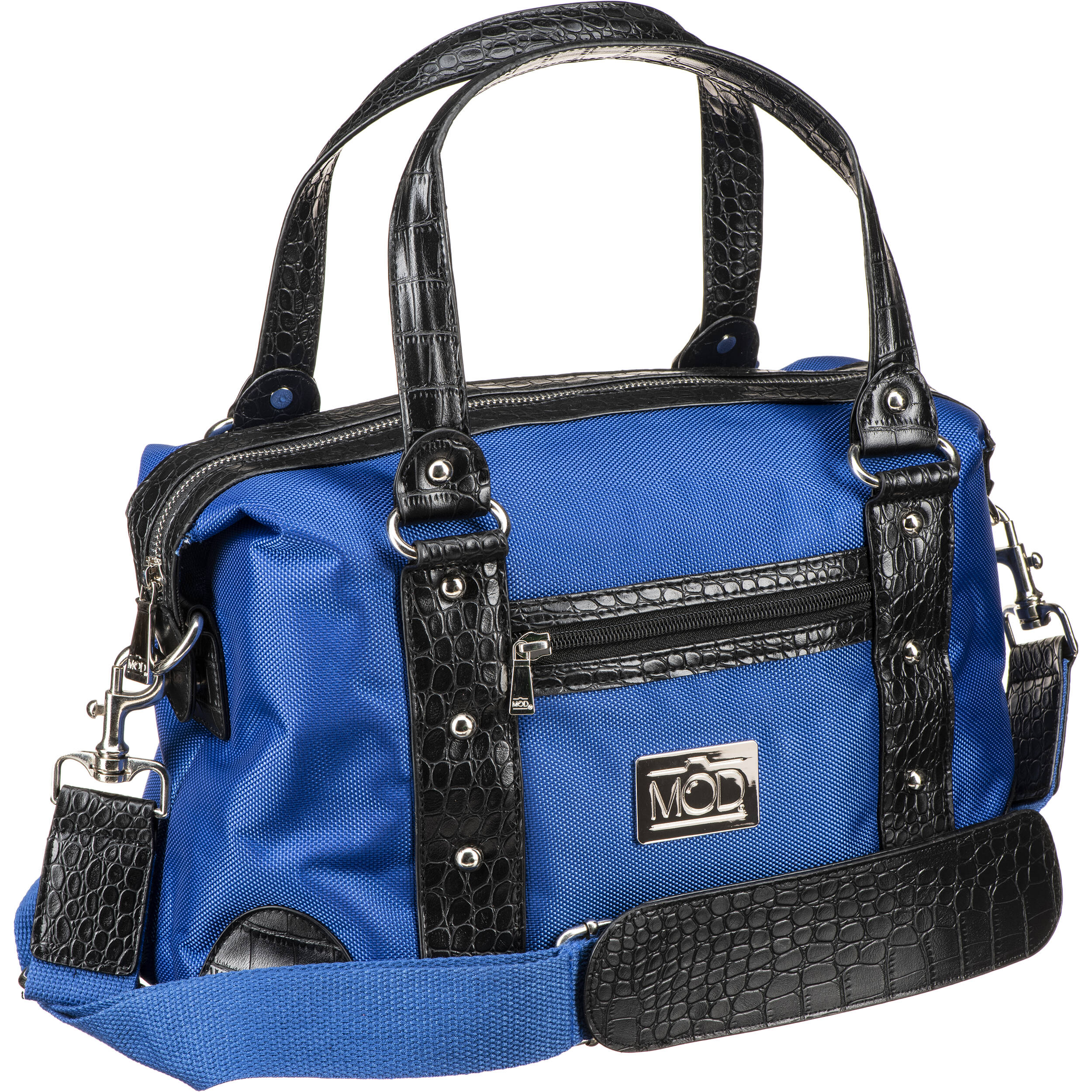 blue camera bag