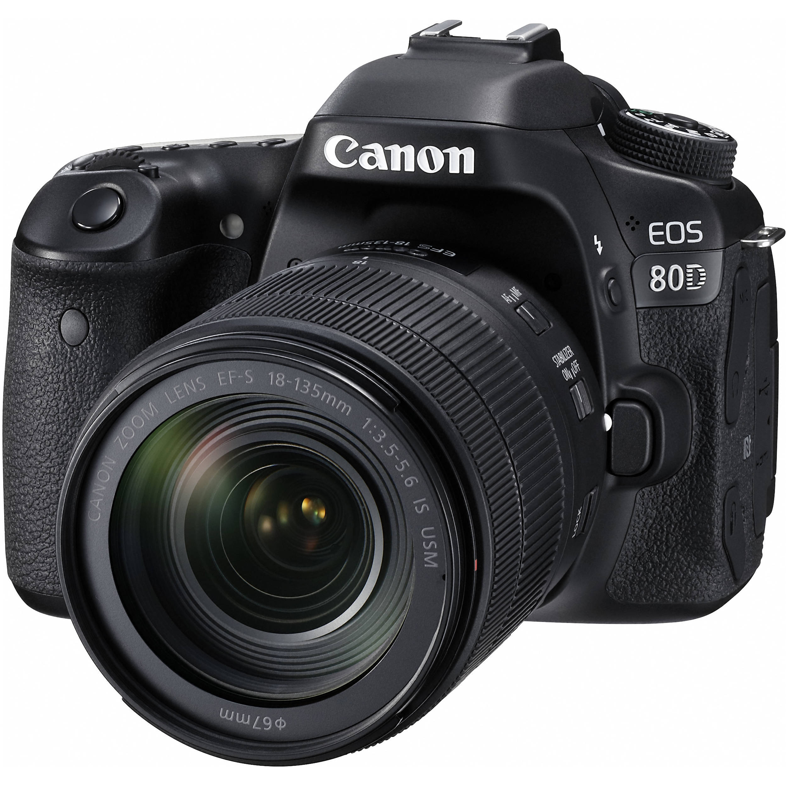 Canon Eos 80d Dslr Camera With 18 135mm Lens 1263c006 B H Photo