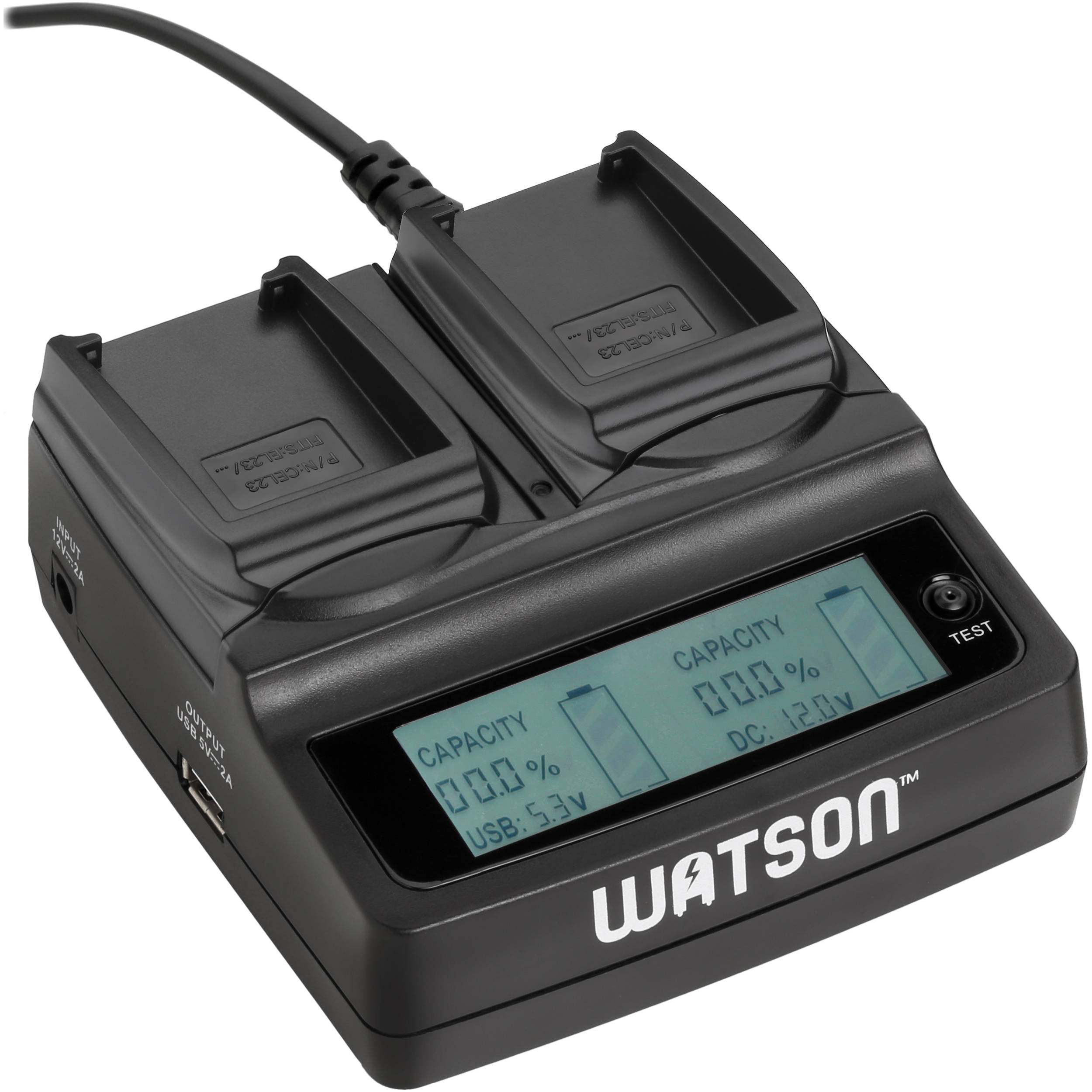 Watson Duo Lcd Charger With Two Lp E6 Lp E6n Battery D 1517