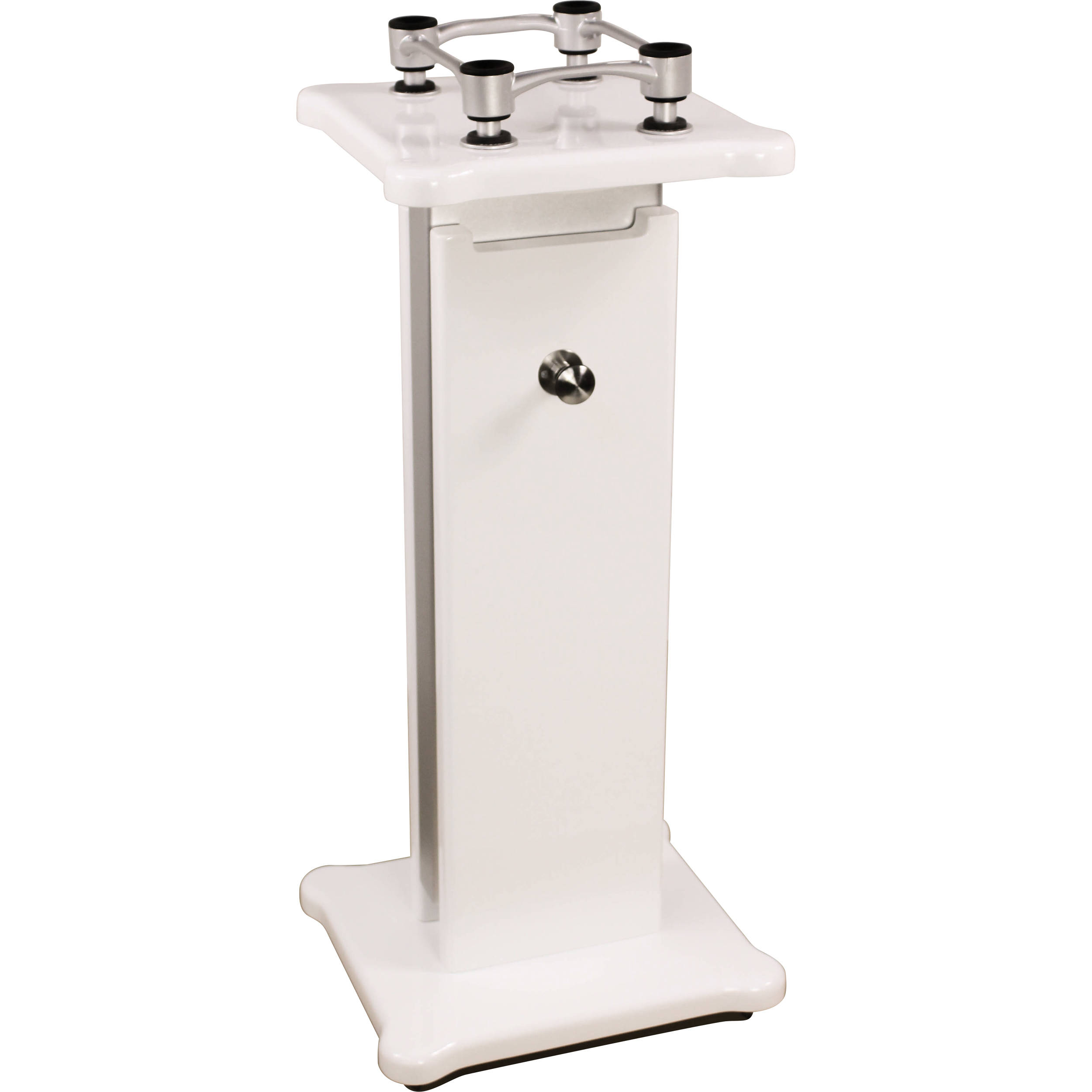 white studio monitor stands