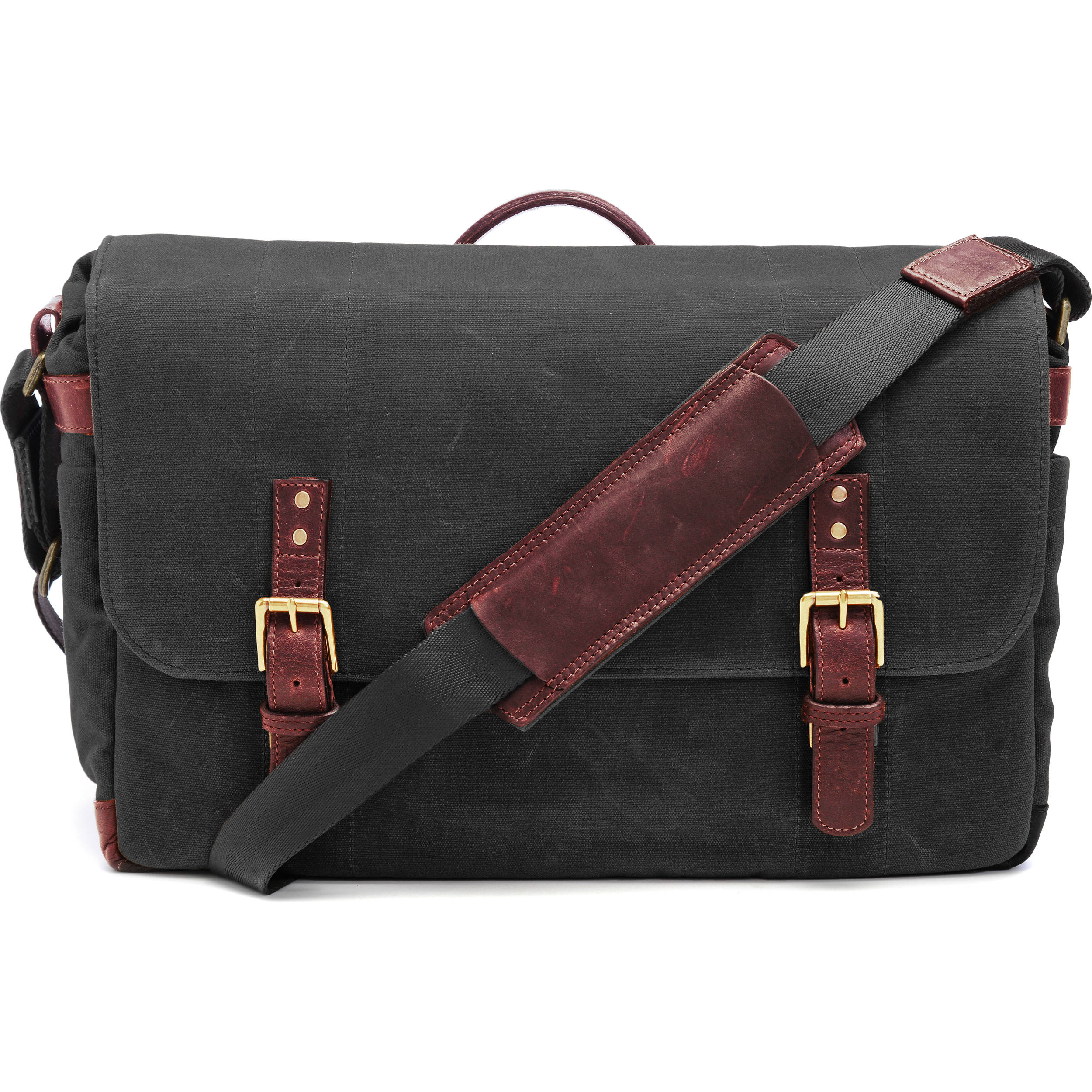 waxed leather messenger bag