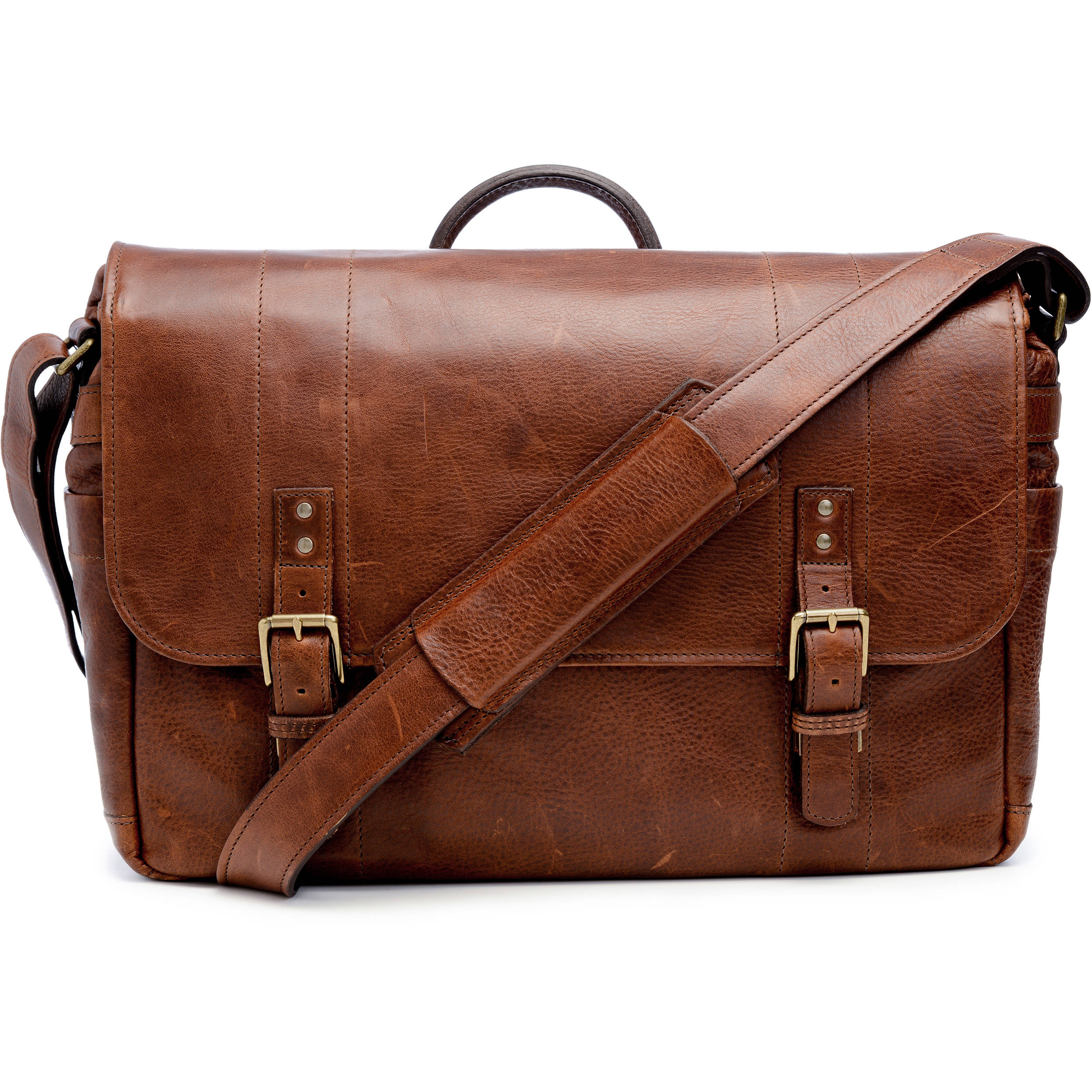 Ona The Union Street Messenger Bag Walnut Leather