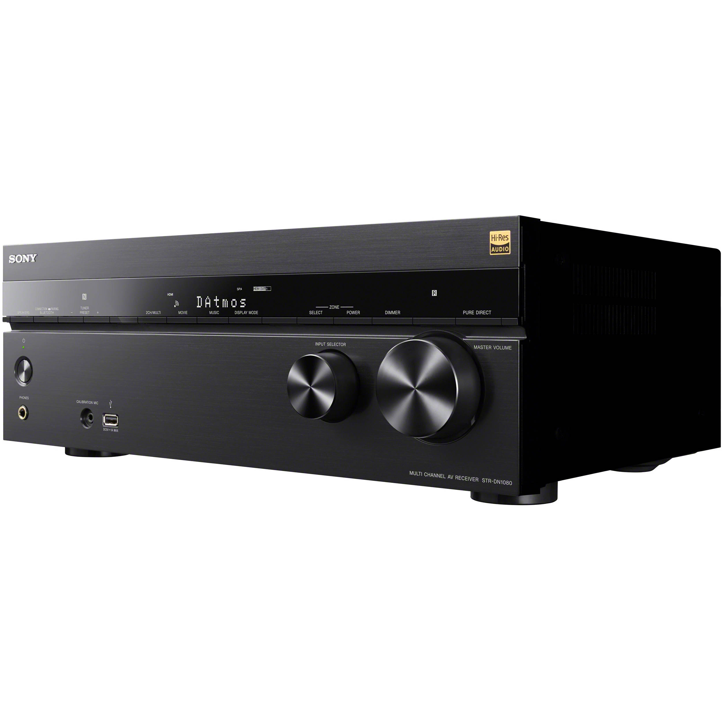 9 Items Sony STR-DN1080 7.2-Channel Home Theater AV Receiver Bundled with Active Subwoofer and Seven Sony Speakers