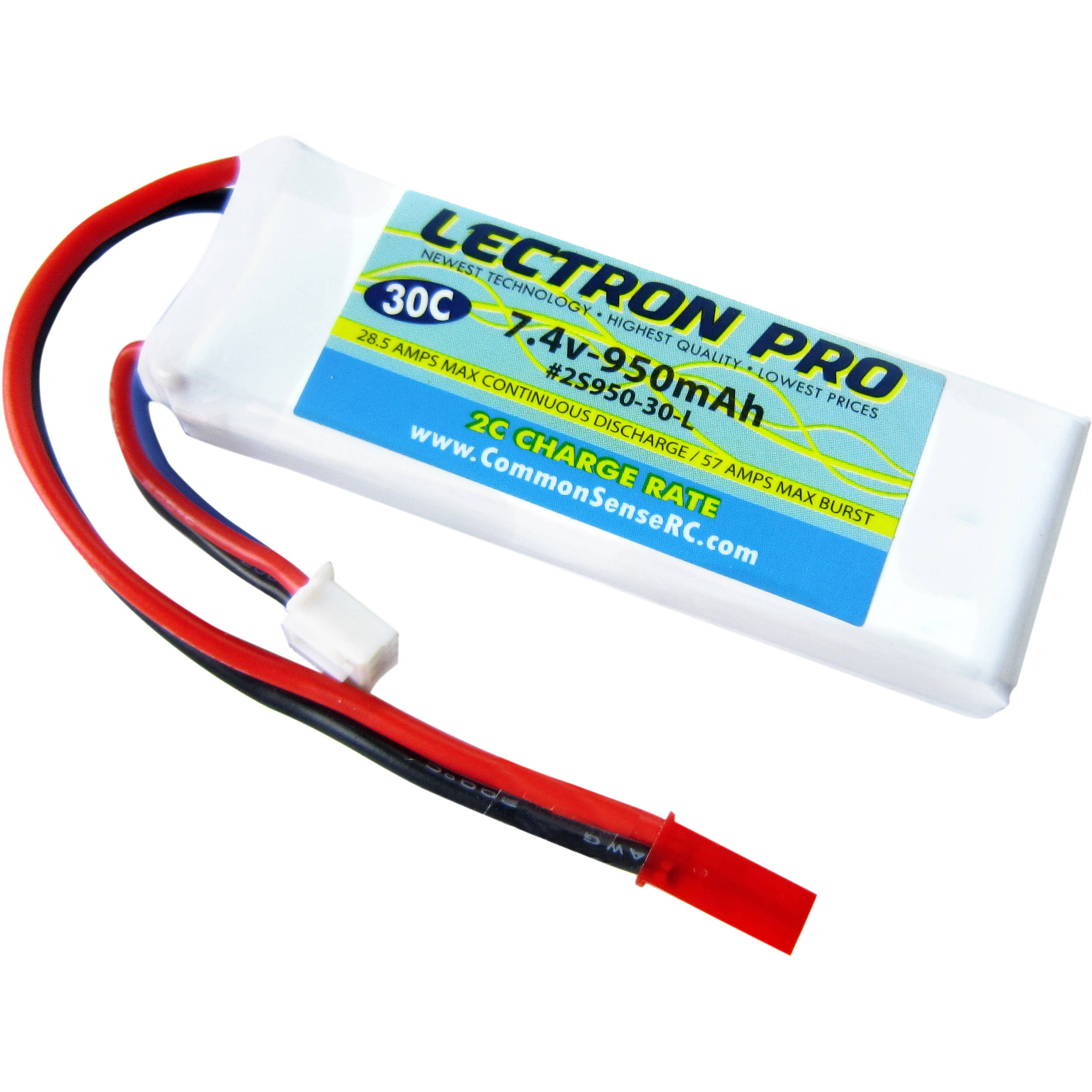 Common Sense Rc Lectron Pro 7 4v 950mah 30c Lipo 2s950 30 L B H