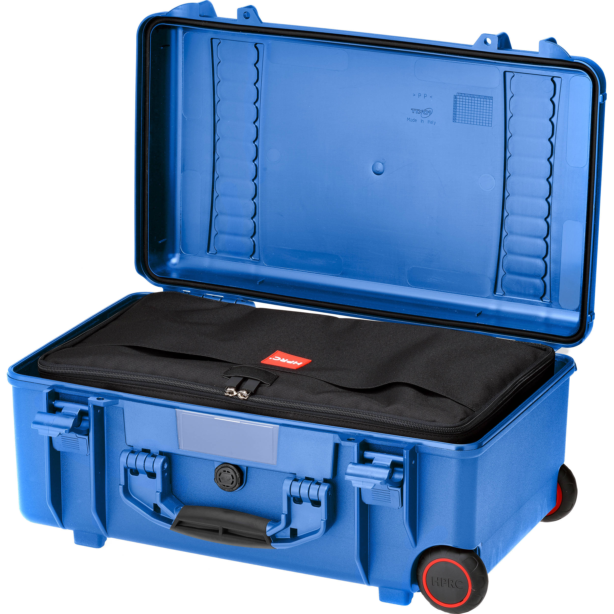 blue hard case suitcase