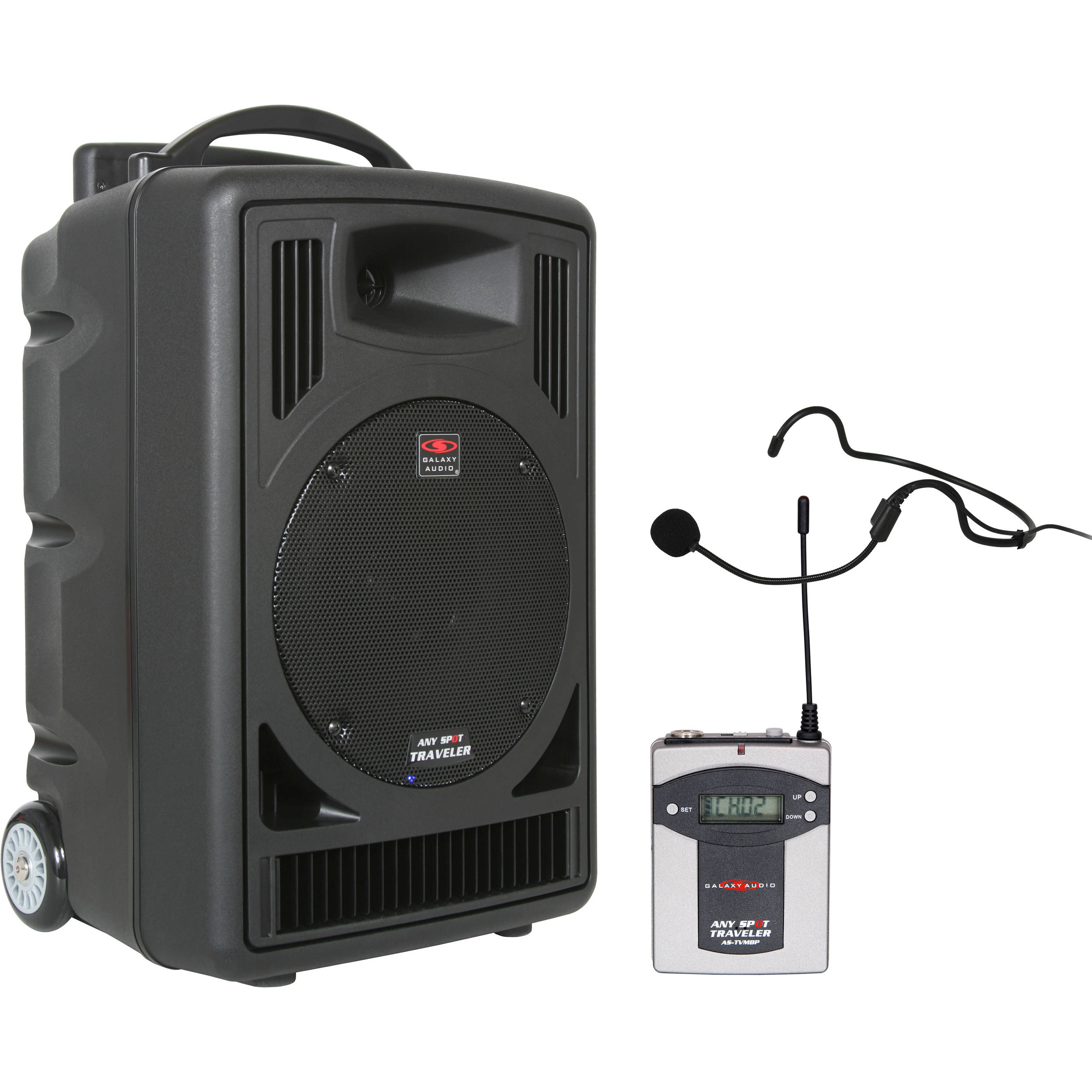 portable pa system with wireless headset microphone