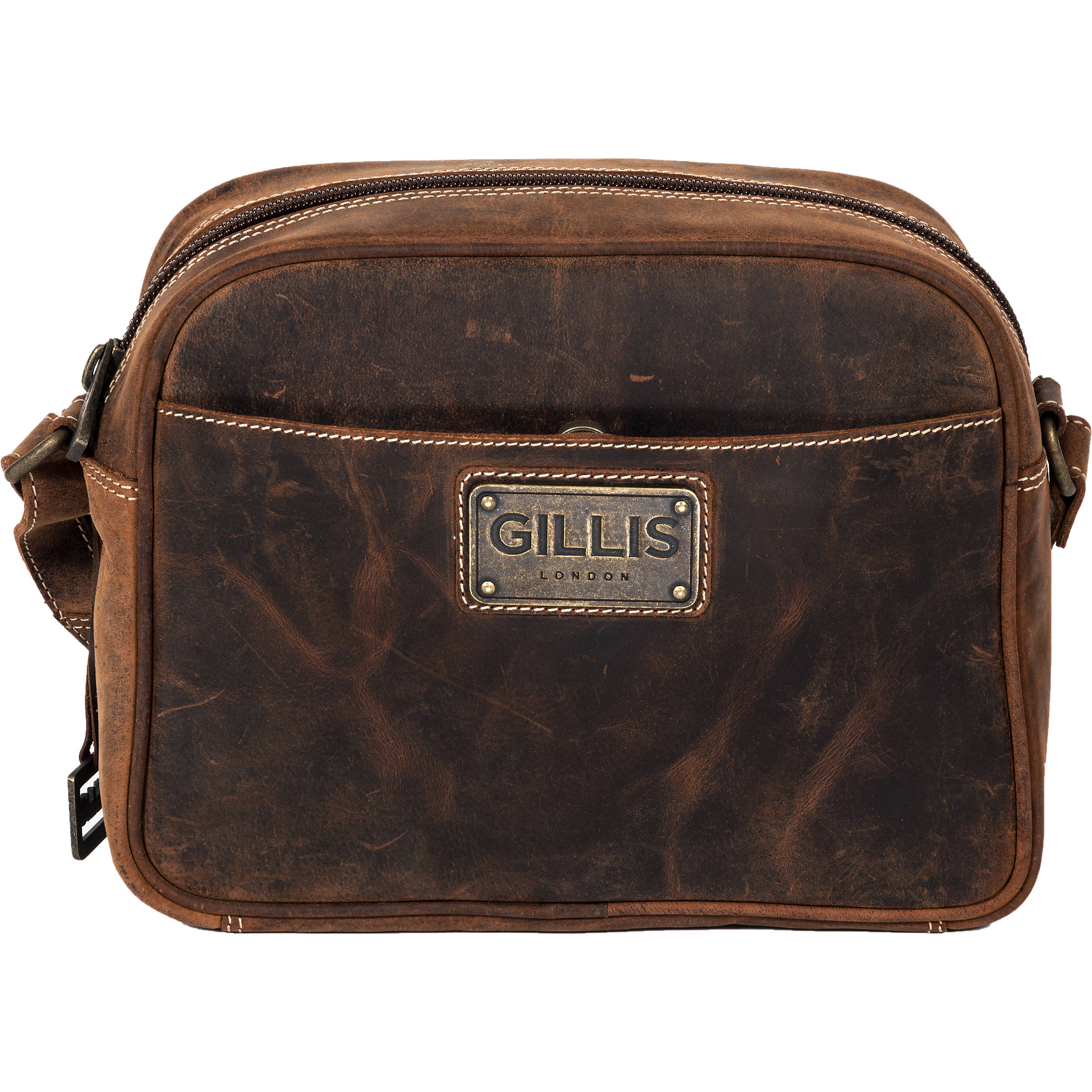 Gillis London Trafalgar Compact Camera Bag Brown Vintage Leather
