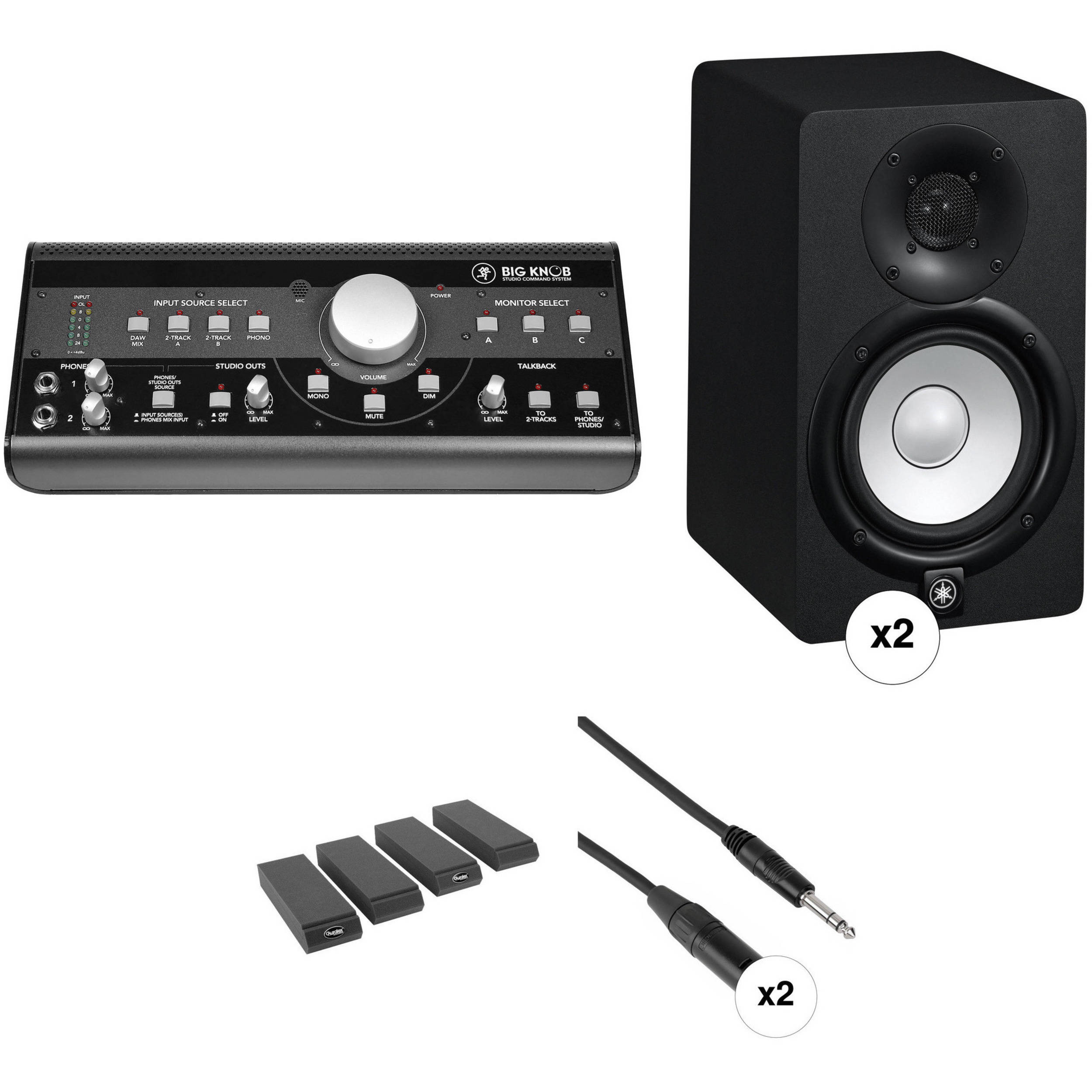 mackie big knob desktop studio monitor system