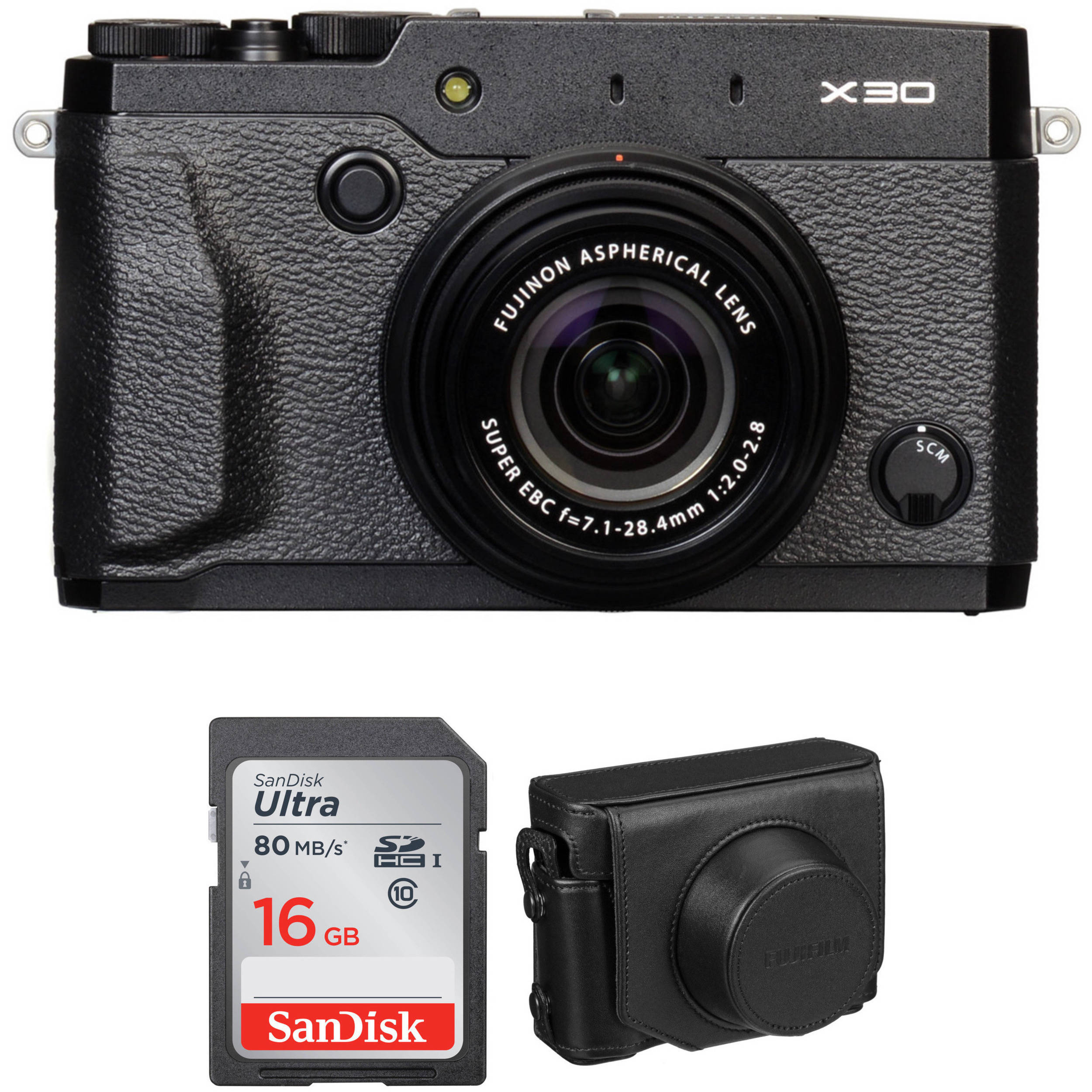 Fujifilm X30 Digital Camera Basic Kit Black