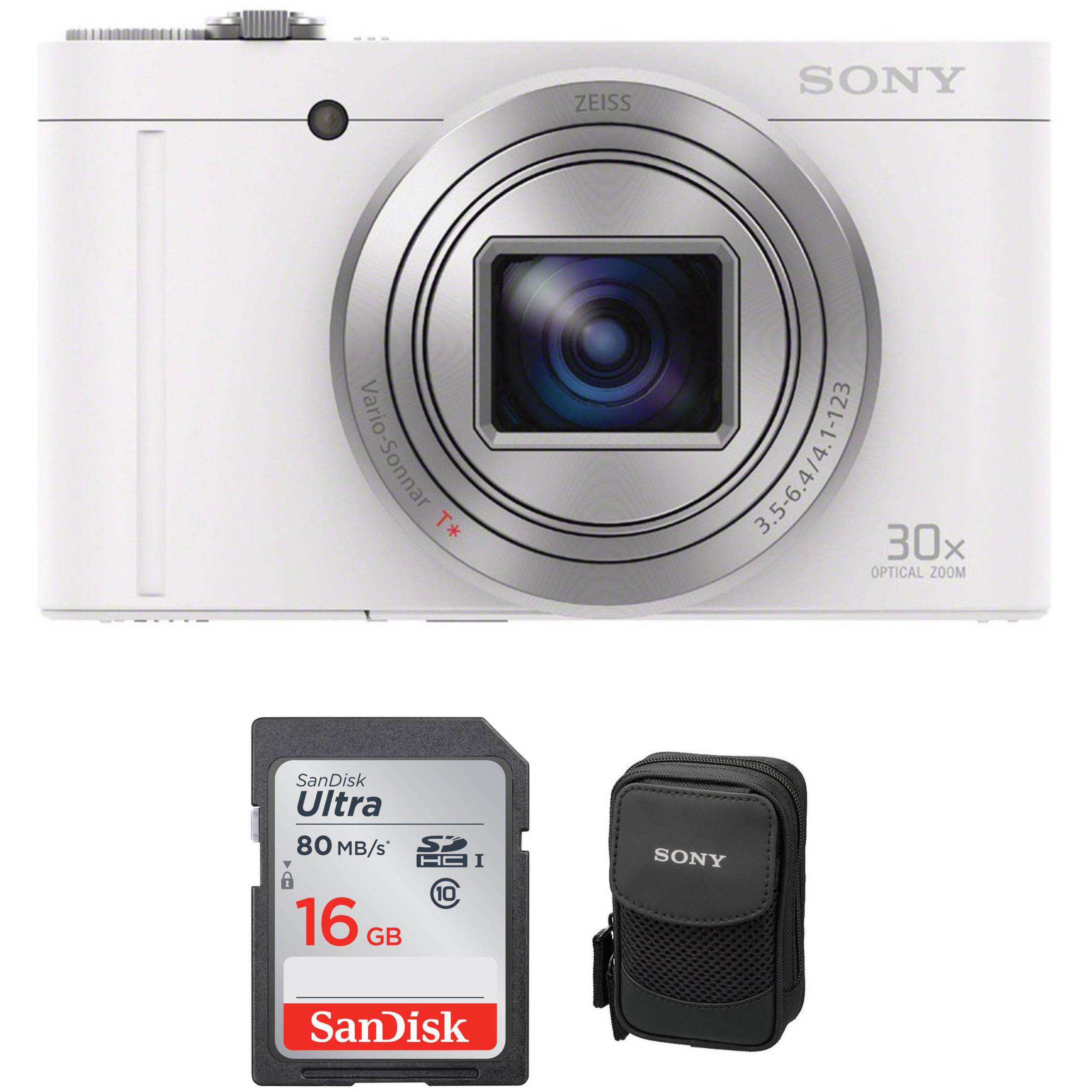 Sony Cyber Shot Dsc Wx500 Digital Camera Basic Kit White B H