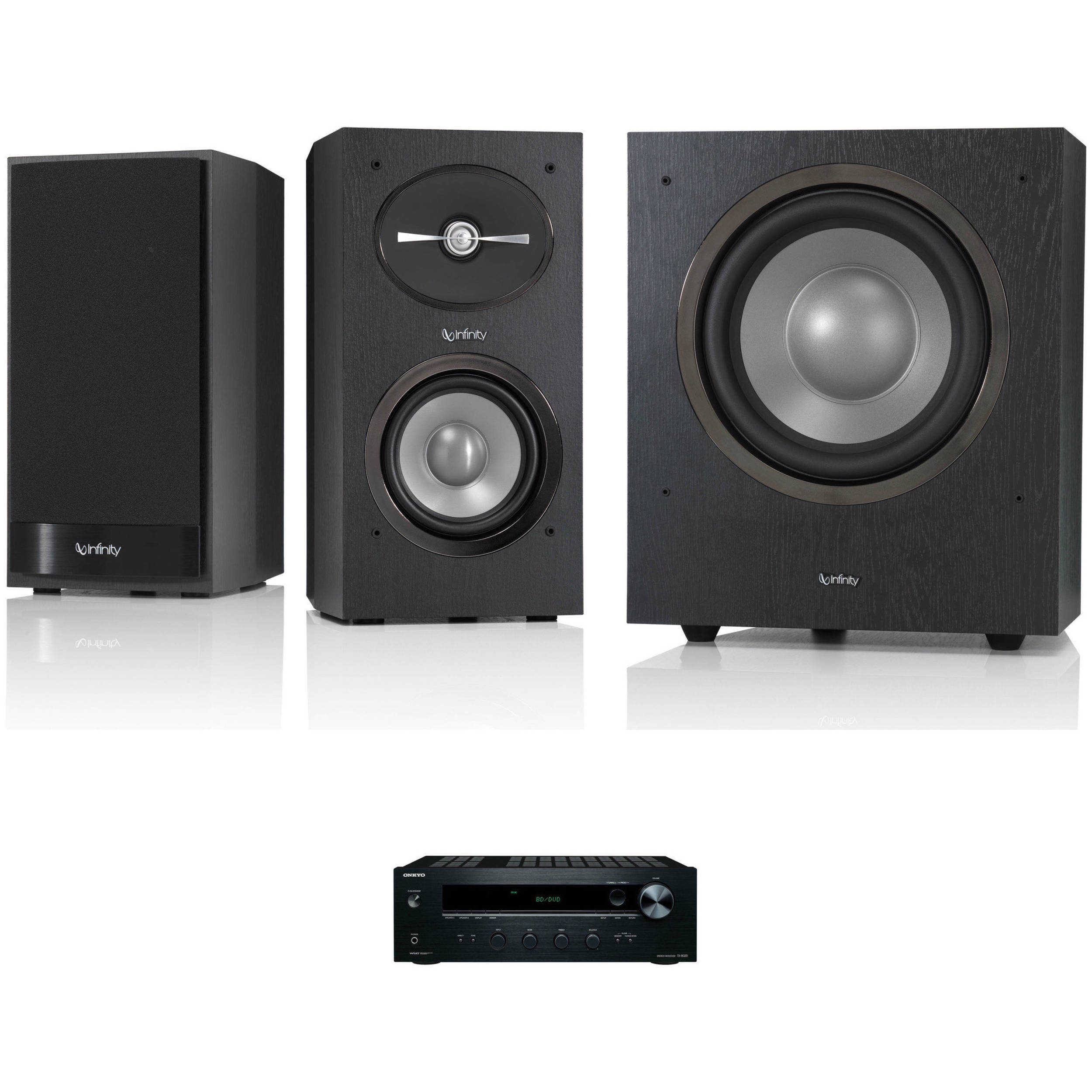 Infinity Reference R152 2 Way Bookshelf Speakers And R10 B H