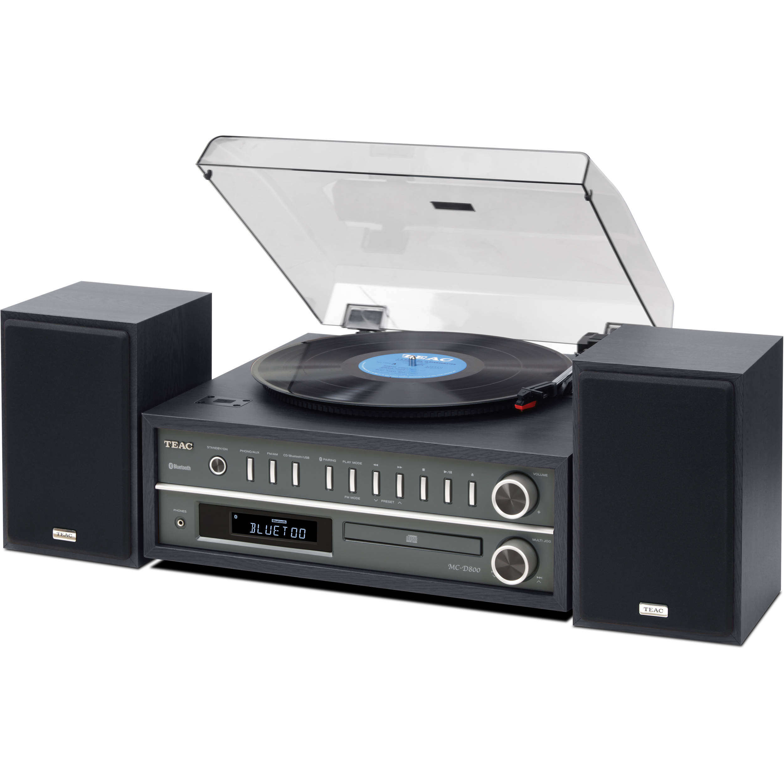 music system with turntable