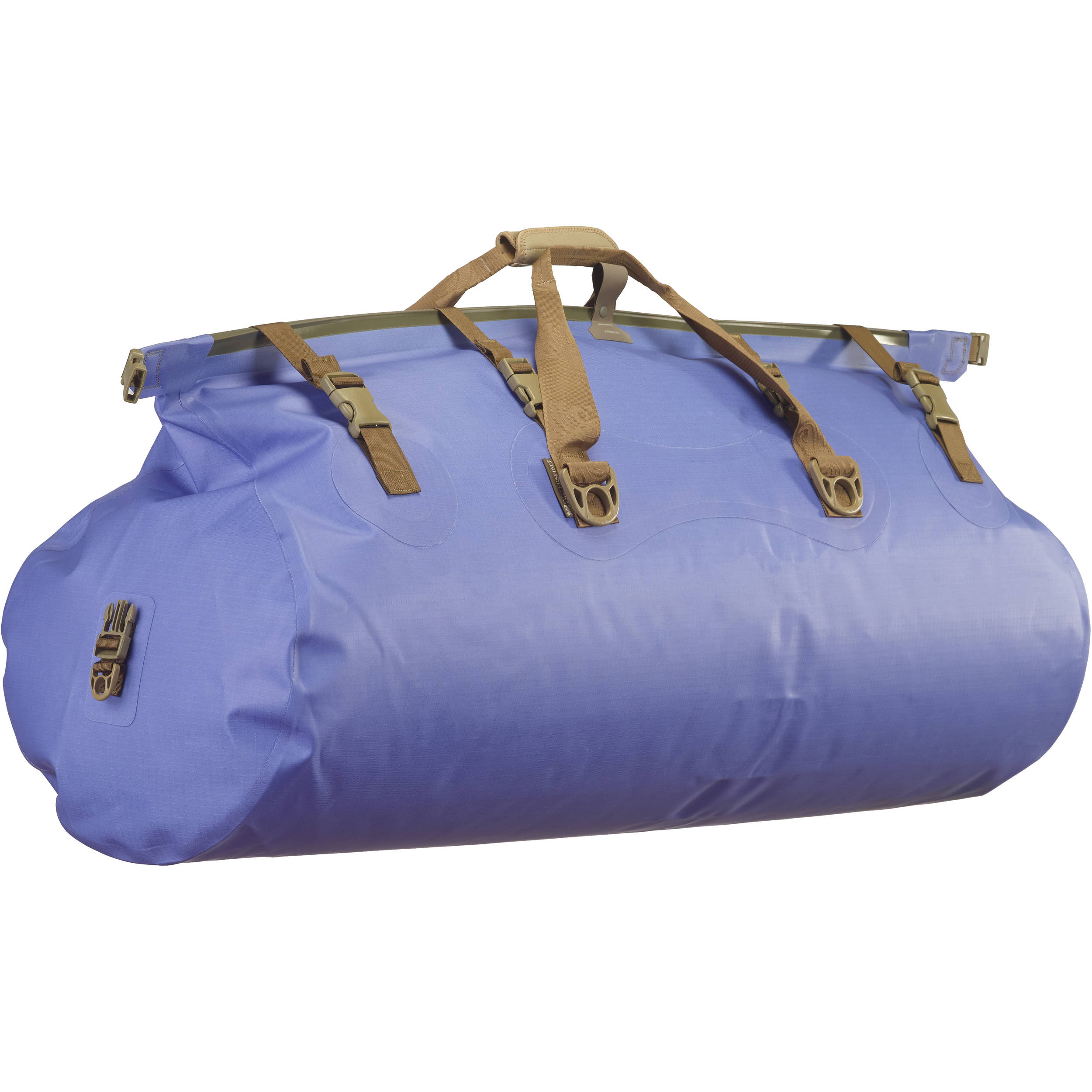 blue duffel bag